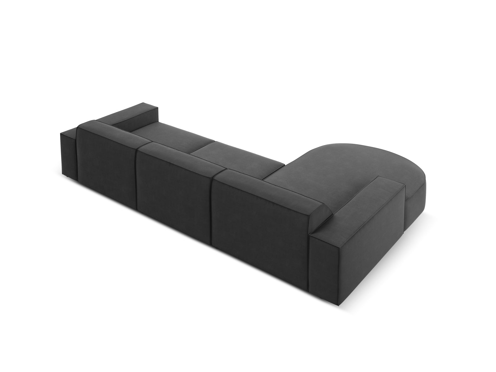 Erleben Sie das Jodie Velour Ecksofa links von Micadoni – ein elegantes, modulares 4-Sitzer Sofa, das Komfort und Stil perfekt kombiniert.