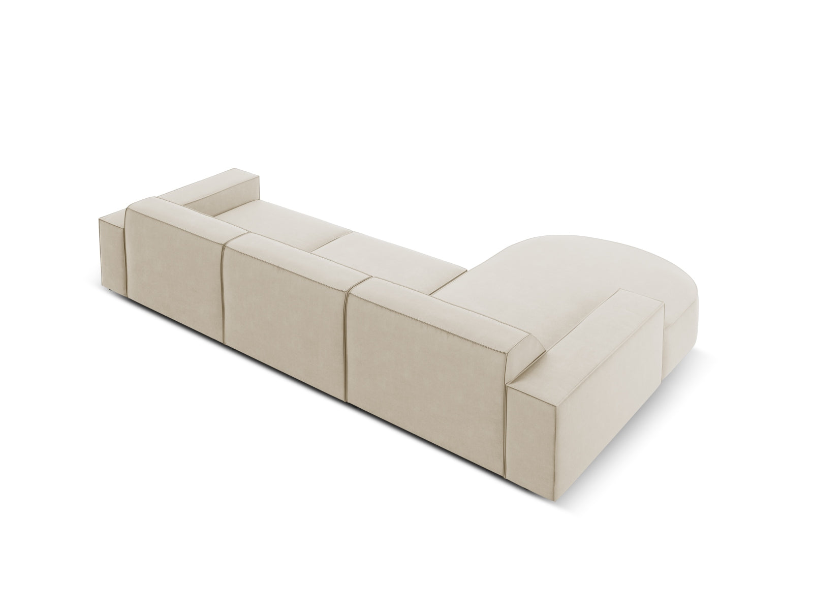 Erleben Sie das Jodie Velour Ecksofa links von Micadoni – ein elegantes, modulares 4-Sitzer Sofa, das höchsten Komfort und stilvolles Design bietet.