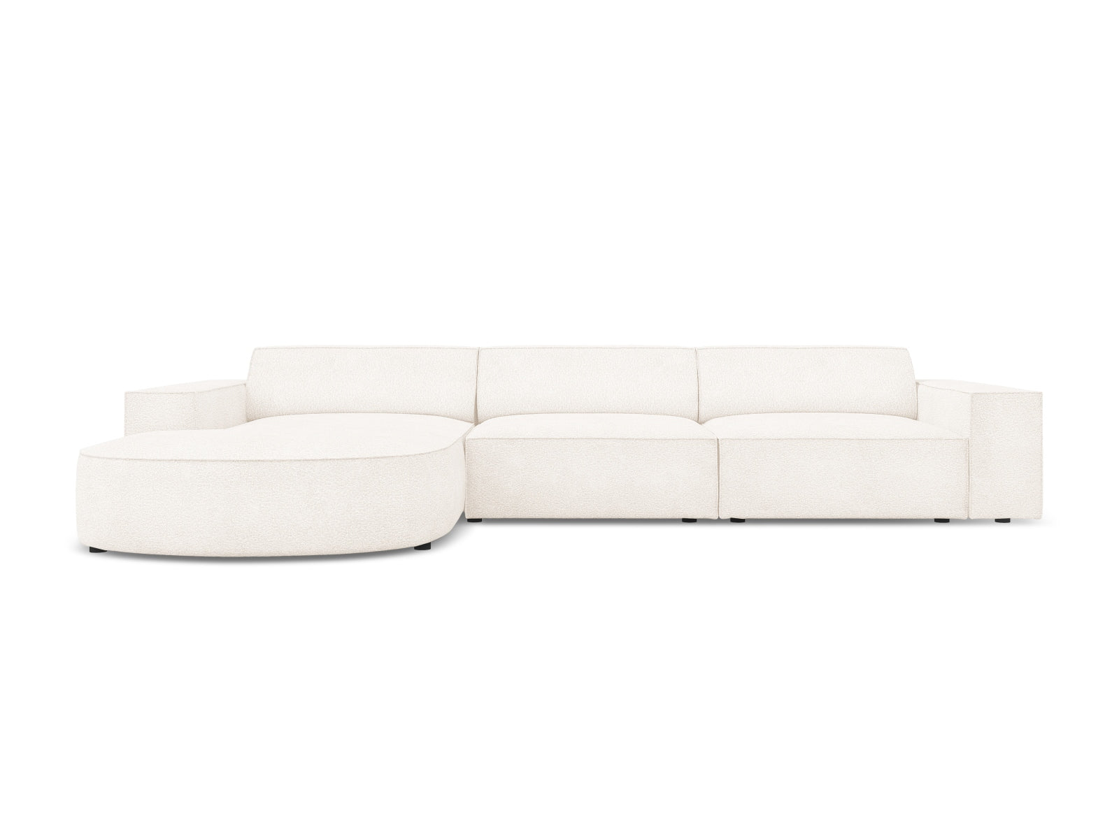 Jodie Boucle modulares Ecksofa links 4 Sitzer in Beige präsentiert im Onlineshop von KAQTU Design AG. Ecksofa links ist von Micadoni