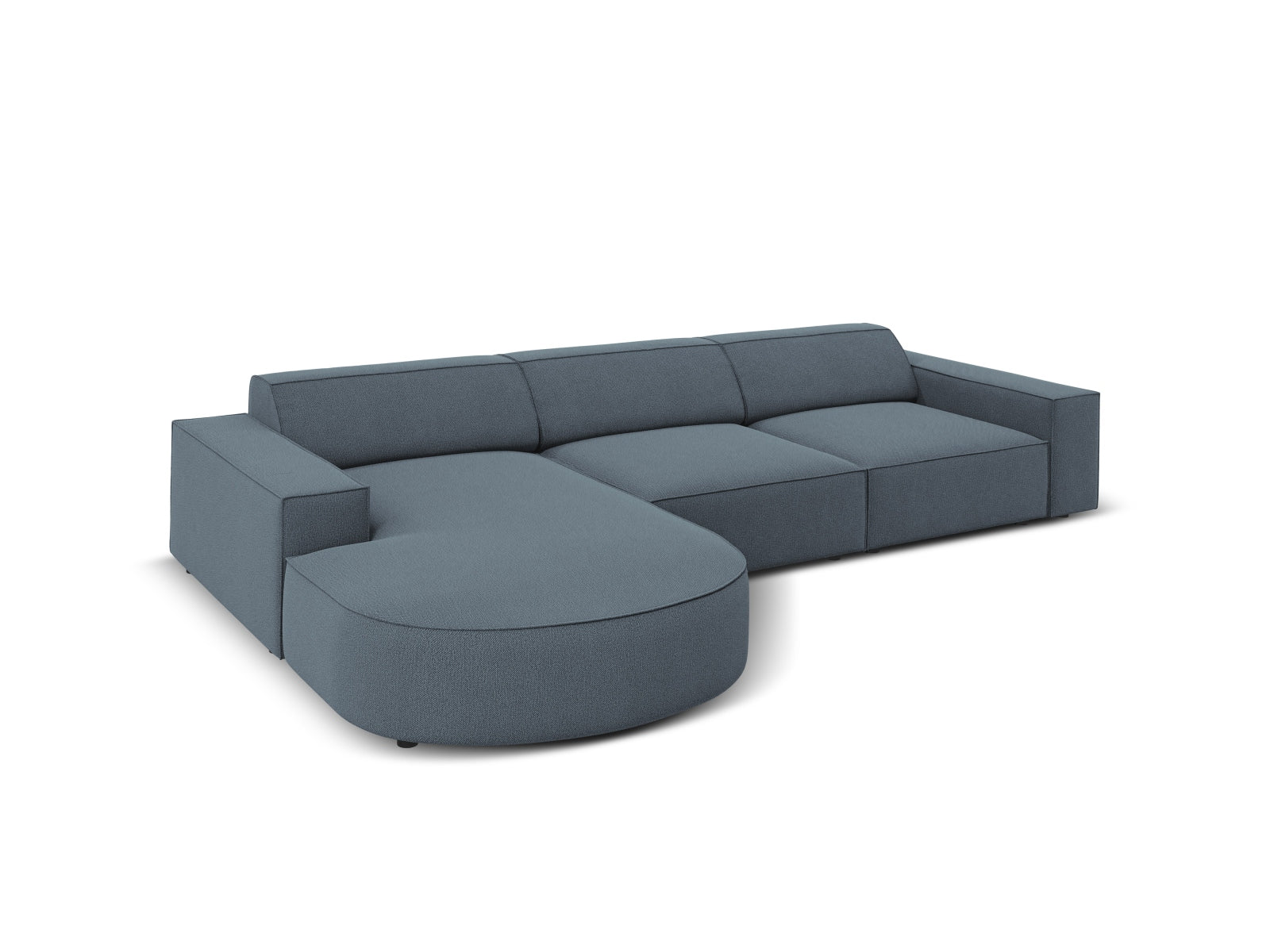 Entdecken Sie das Jodie Ecksofa links 4 Sitzer von Micadoni – ein stilvolles, anpassbares Möbelstück, das höchsten Komfort und Eleganz vereint.
