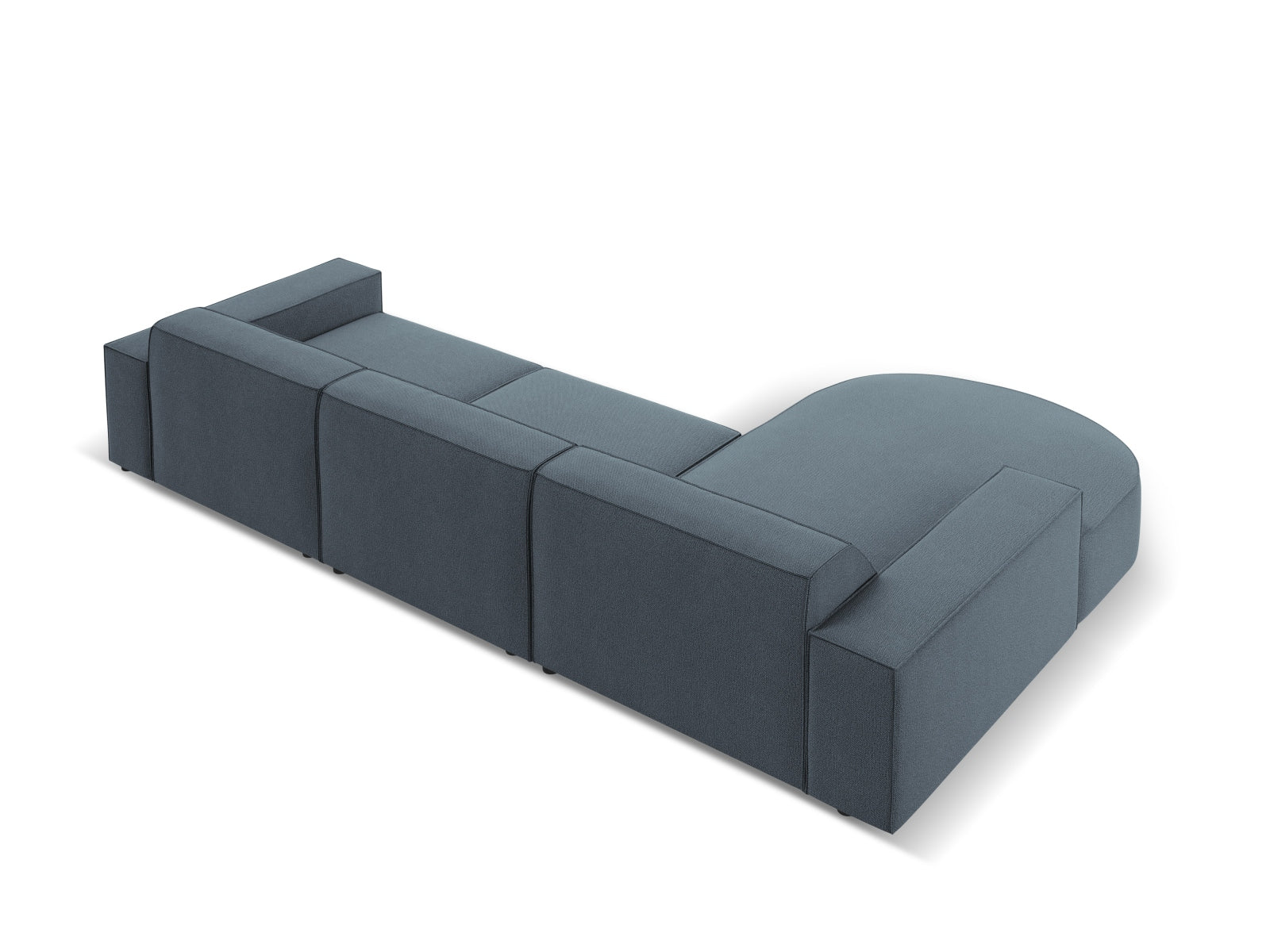 Erleben Sie das Jodie Ecksofa links 4 Sitzer von Micadoni – ein elegantes, modulares Sofa, das Komfort und Stil für Ihr Wohnzimmer bietet.