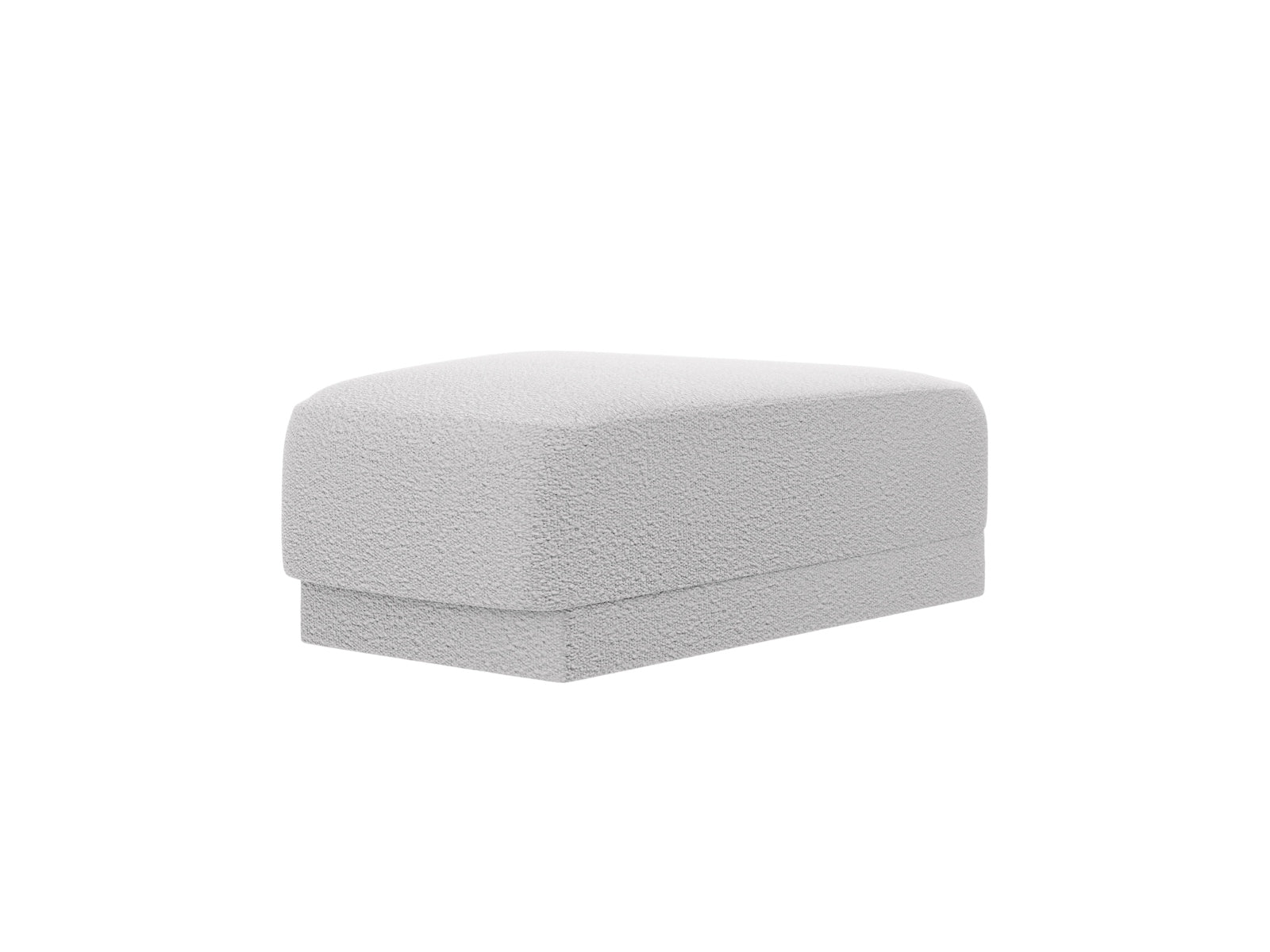 Stylischer Miley Pouf in hellem Grau von Micadoni, ideal für gemütliche Sitzgelegenheiten und moderne Wohnräume.