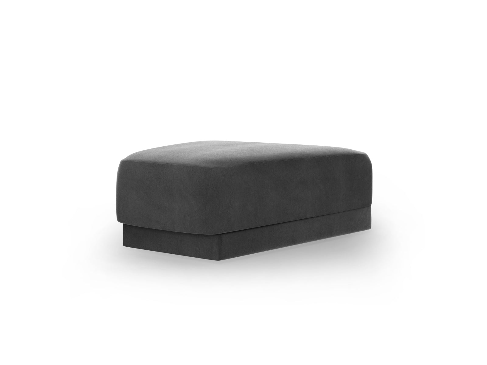 Stylischer Miley Velour Pouf in trendigem Grau-Blau, perfekt für entspannte Momente und als dekoratives Element in jedem Raum.