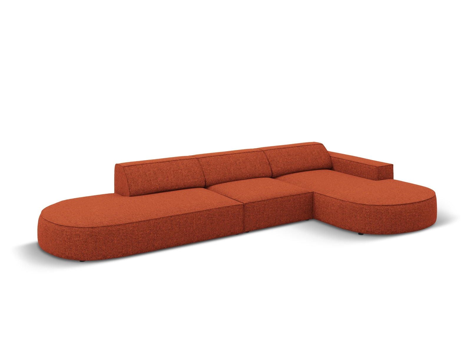 Erleben Sie das Jodie Ecksofa rechts 4 Sitzer von Micadoni – ein elegantes, modulares Sofa, das Komfort und Stil in Ihr Wohnzimmer bringt.