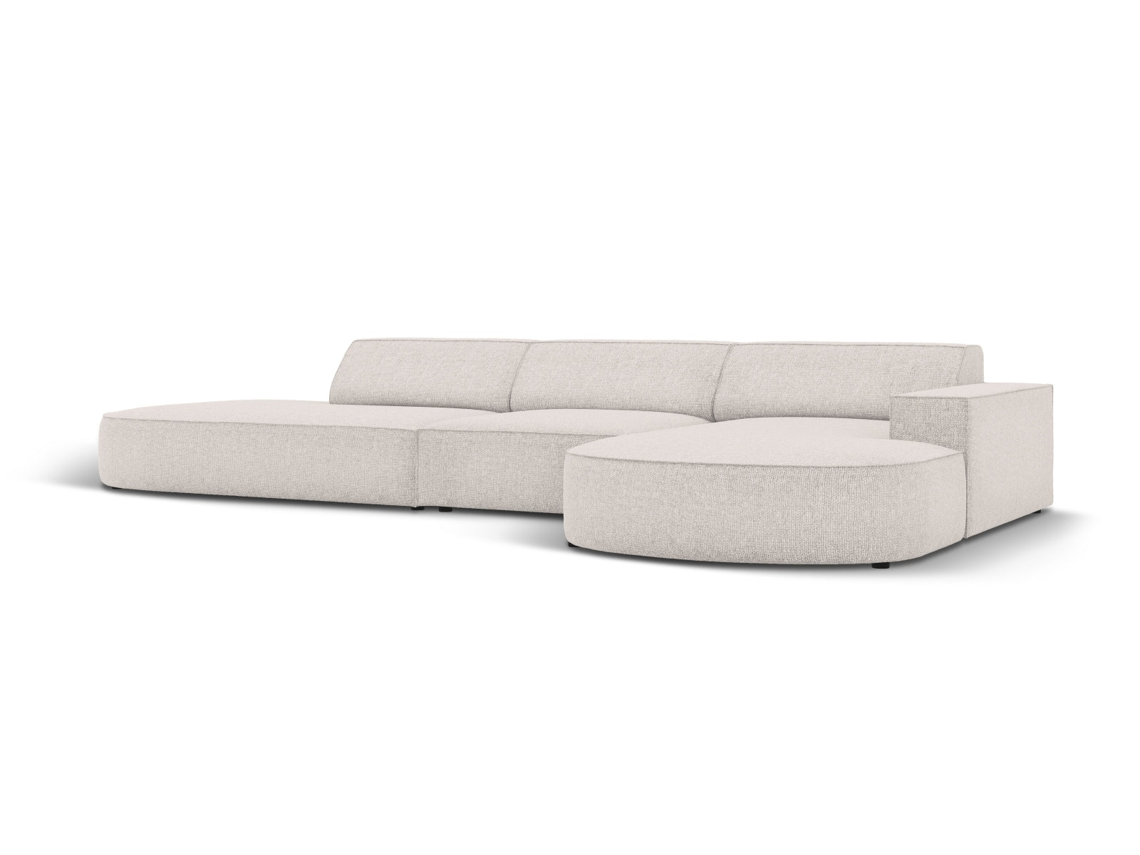 Entdecken Sie das Jodie Ecksofa von Micadoni: ein stilvolles, modulares 4-Sitzer Sofa, das Komfort, Funktionalität und Pflegeleichtigkeit vereint.