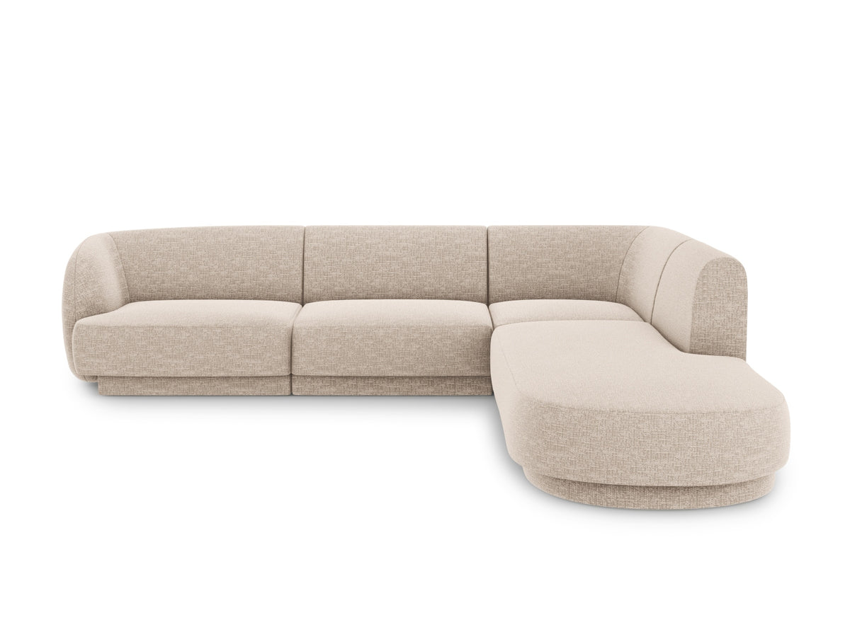 Miley Ecksofa rechts 6 Sitzer in Beige-Haga präsentiert im Onlineshop von KAQTU Design AG. Ecksofa rechts ist von Micadoni