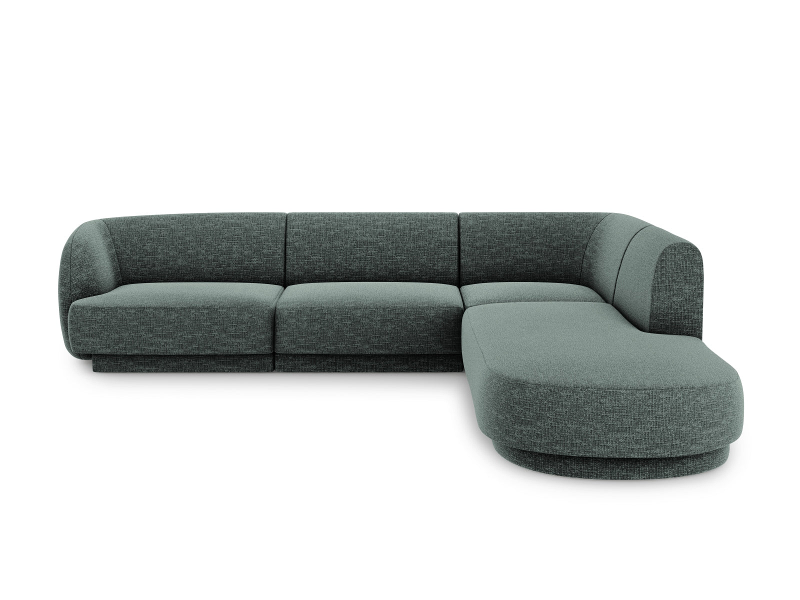 Miley Ecksofa rechts 6 Sitzer in Petrol-Haga präsentiert im Onlineshop von KAQTU Design AG. Ecksofa rechts ist von Micadoni