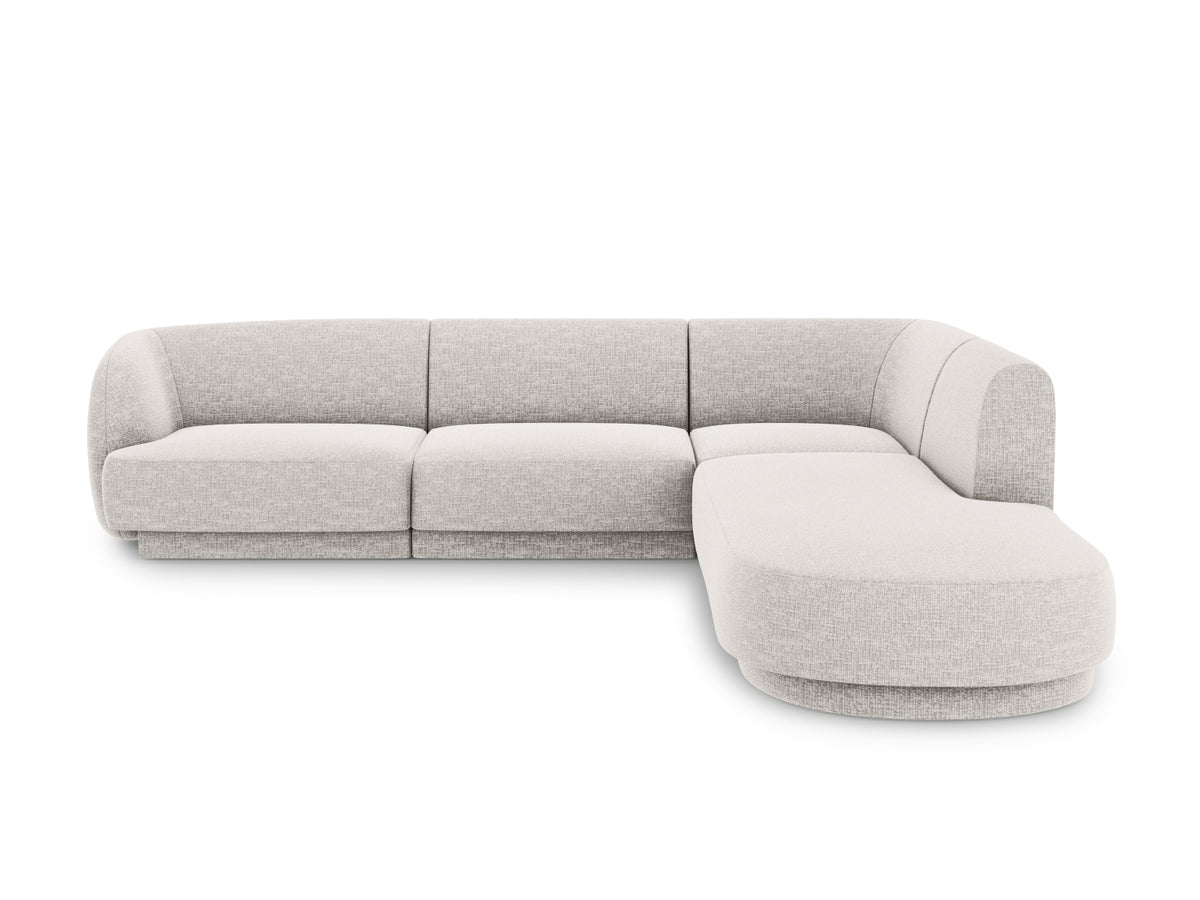 Miley Ecksofa rechts 6 Sitzer in Light Grey-Haga präsentiert im Onlineshop von KAQTU Design AG. Ecksofa rechts ist von Micadoni
