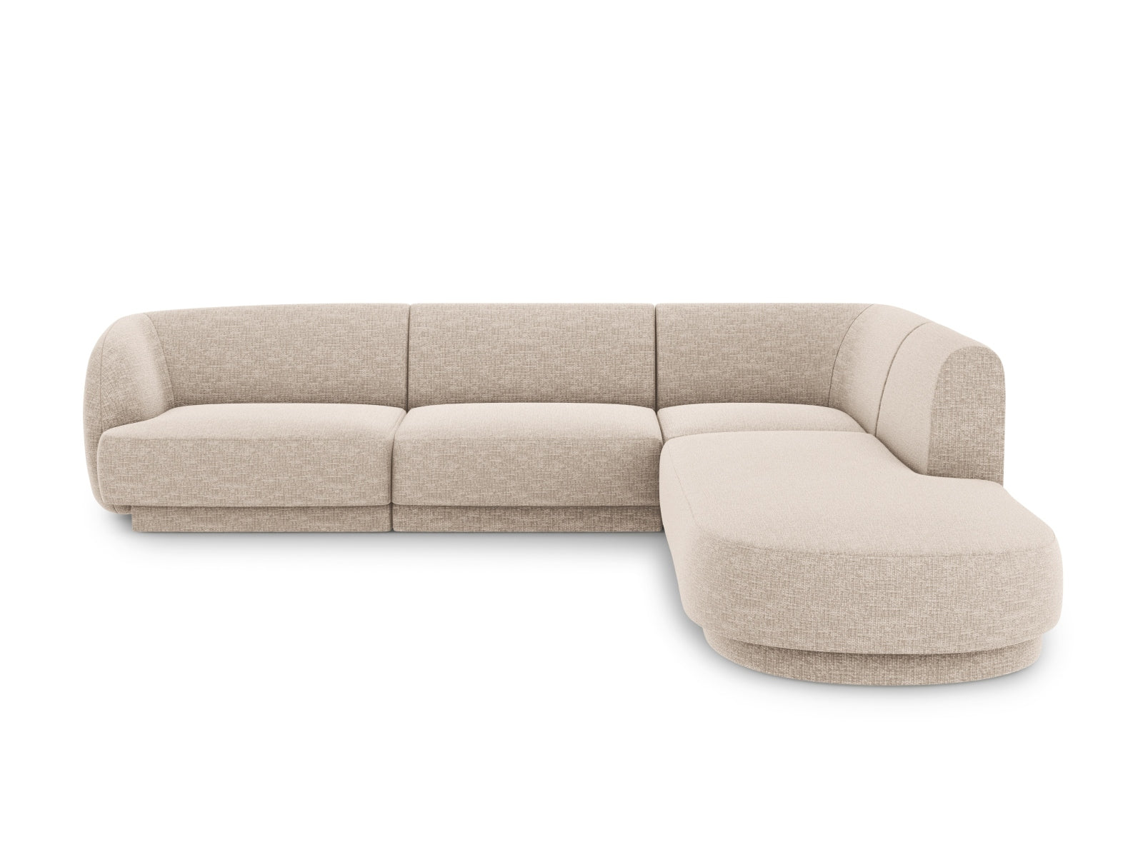 Miley Ecksofa rechts 6 Sitzer in Beige-Eden präsentiert im Onlineshop von KAQTU Design AG. Ecksofa rechts ist von Micadoni