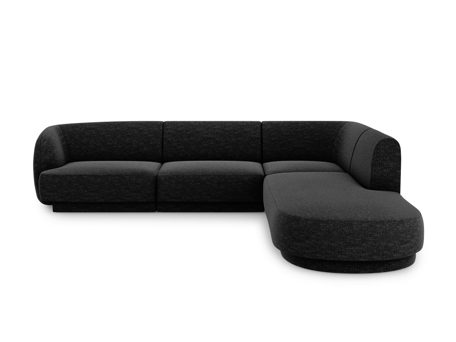 Miley Ecksofa rechts 6 Sitzer in Anthracite-Eden präsentiert im Onlineshop von KAQTU Design AG. Ecksofa rechts ist von Micadoni