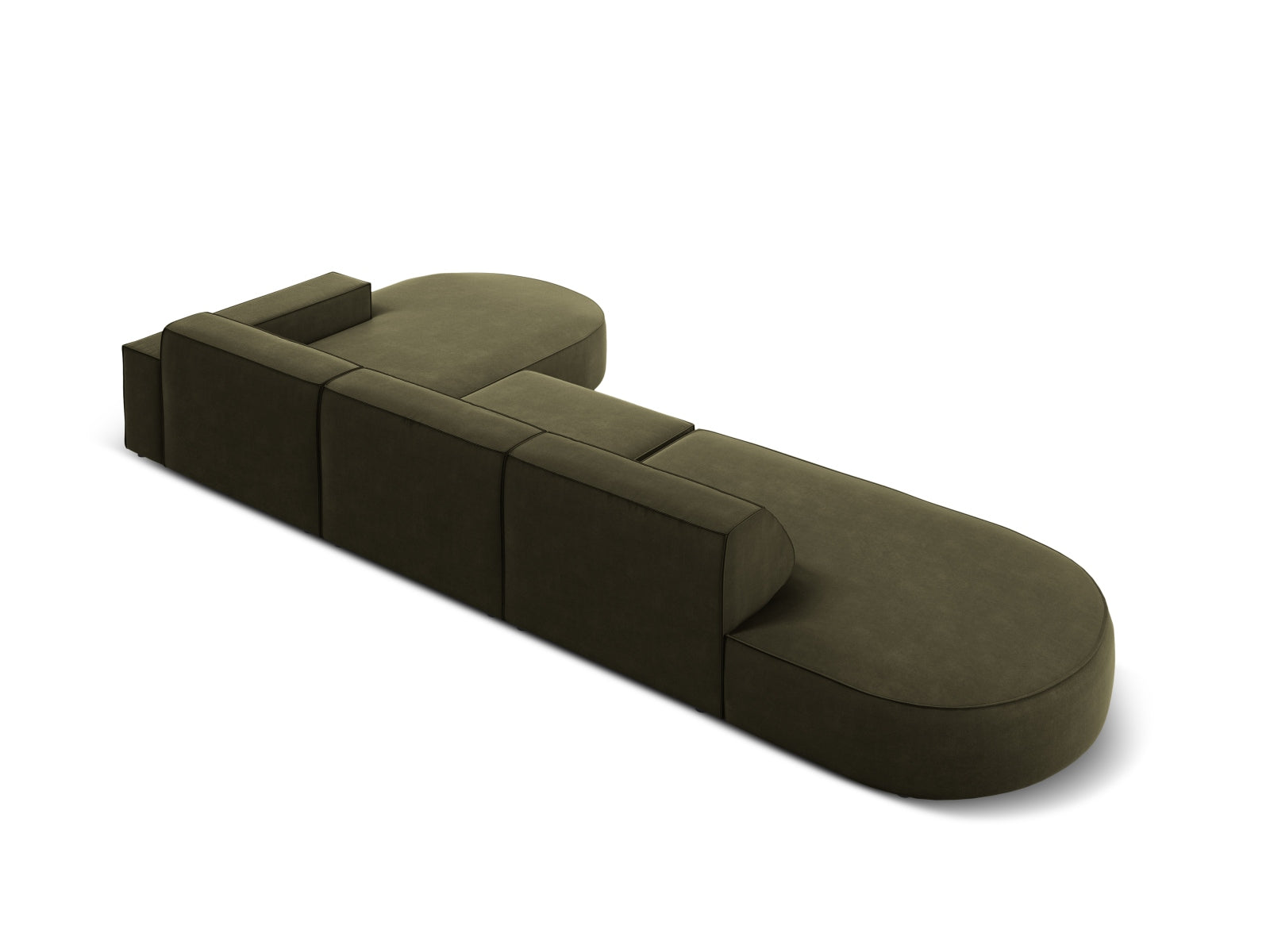 Erleben Sie das Jodie Velour Ecksofa rechts von Micadoni – ein stilvolles 4-Sitzer Sofa, das Komfort, Flexibilität und Pflegeleichtigkeit vereint.