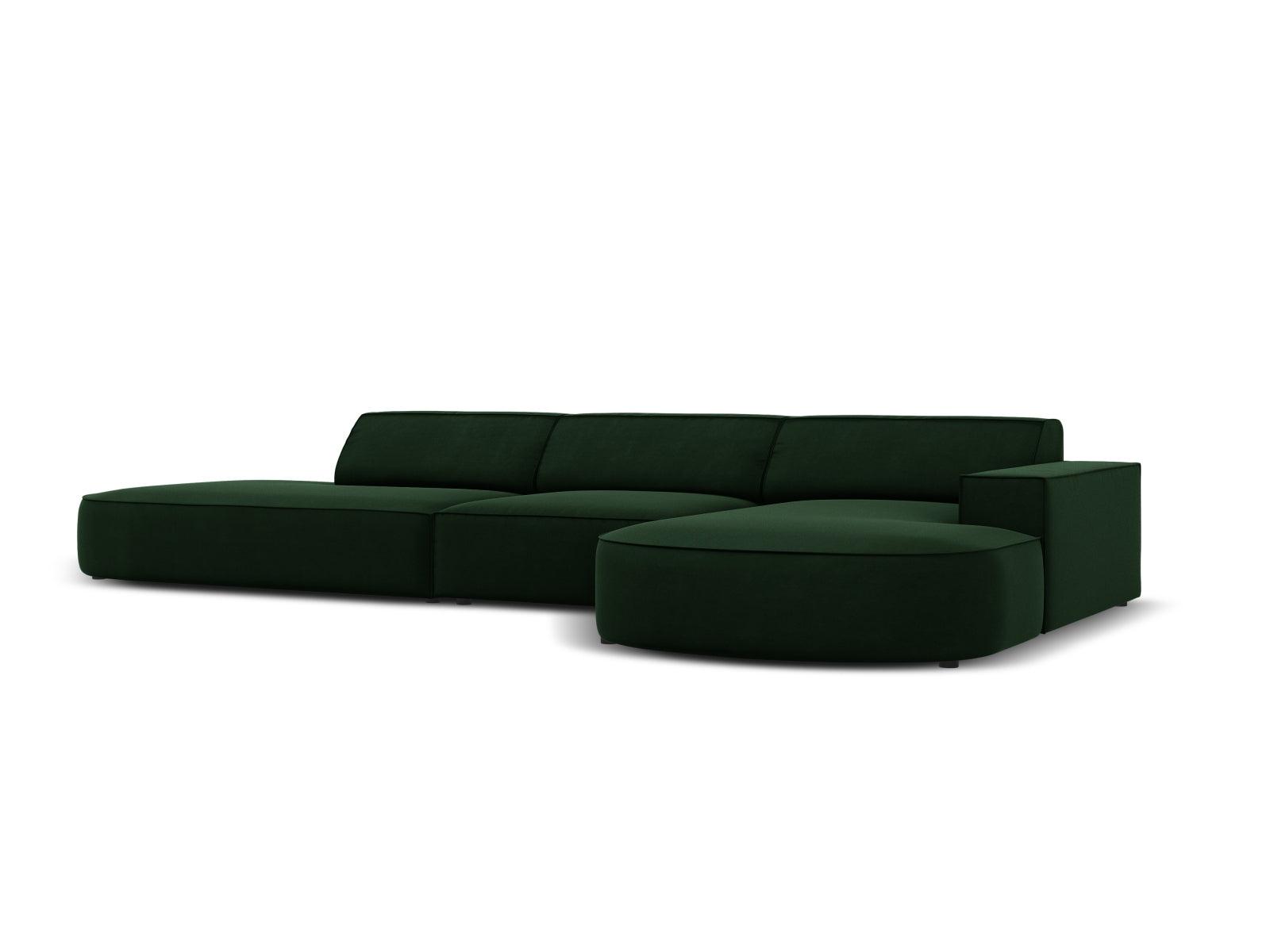 Erleben Sie das Jodie Velour Ecksofa rechts von Micadoni – ein modulares 4-Sitzer Sofa, das Komfort, Stil und Anpassungsfähigkeit vereint.