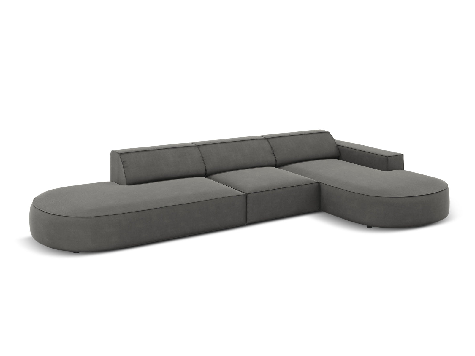 Entdecken Sie das Jodie Velour Ecksofa rechts von Micadoni – ein stilvolles 4-Sitzer Sofa, das Komfort und individuelles Design vereint.