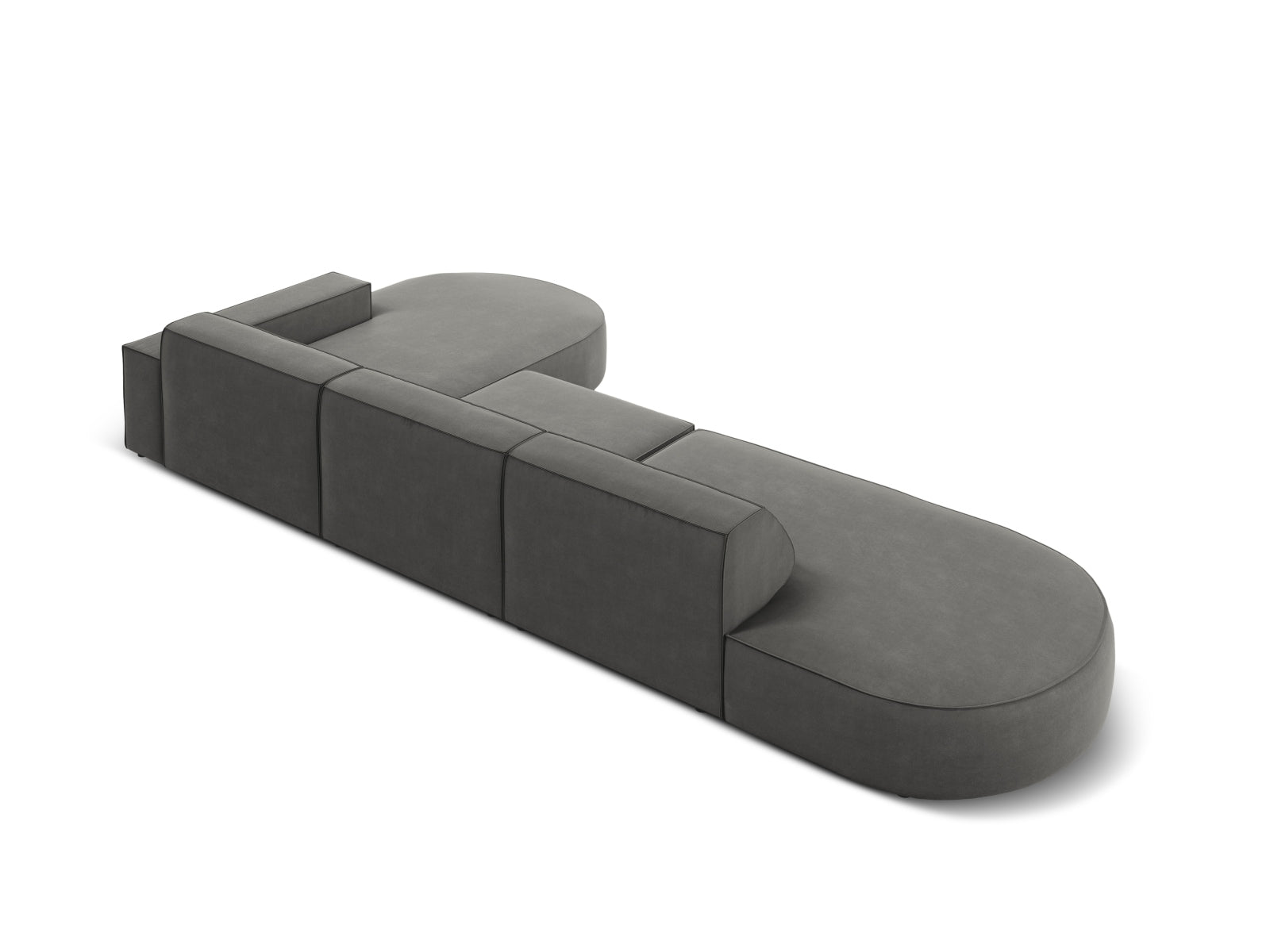 Erleben Sie das Jodie Velour Ecksofa rechts von Micadoni – ein elegantes 4-Sitzer Sofa, das höchsten Komfort und vielseitige Gestaltungsmöglichkeiten bietet.