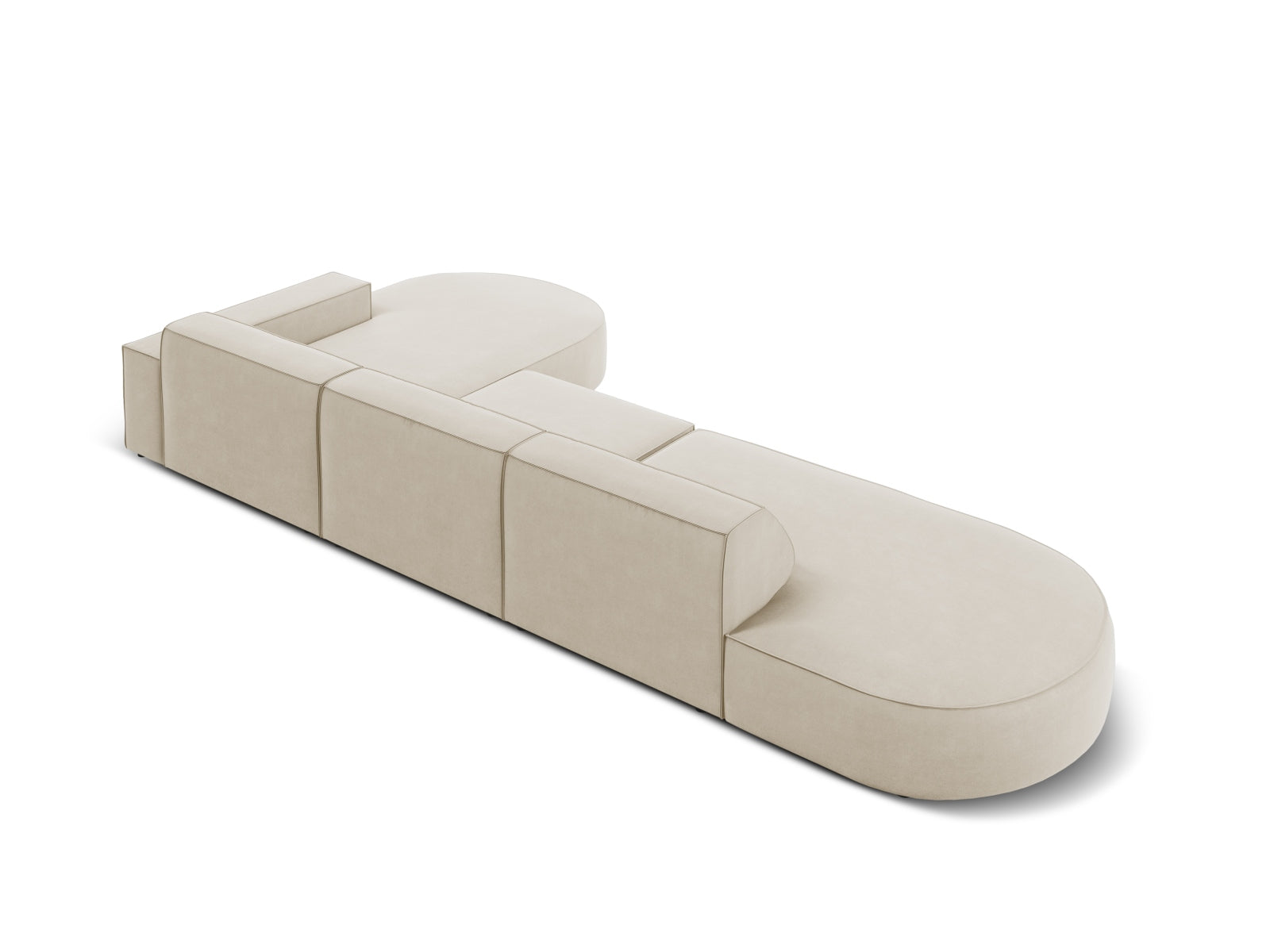 Erleben Sie das Jodie Velour Ecksofa rechts von Micadoni – ein elegantes 4-Sitzer Sofa, das höchsten Komfort und vielseitige Gestaltungsmöglichkeiten bietet.