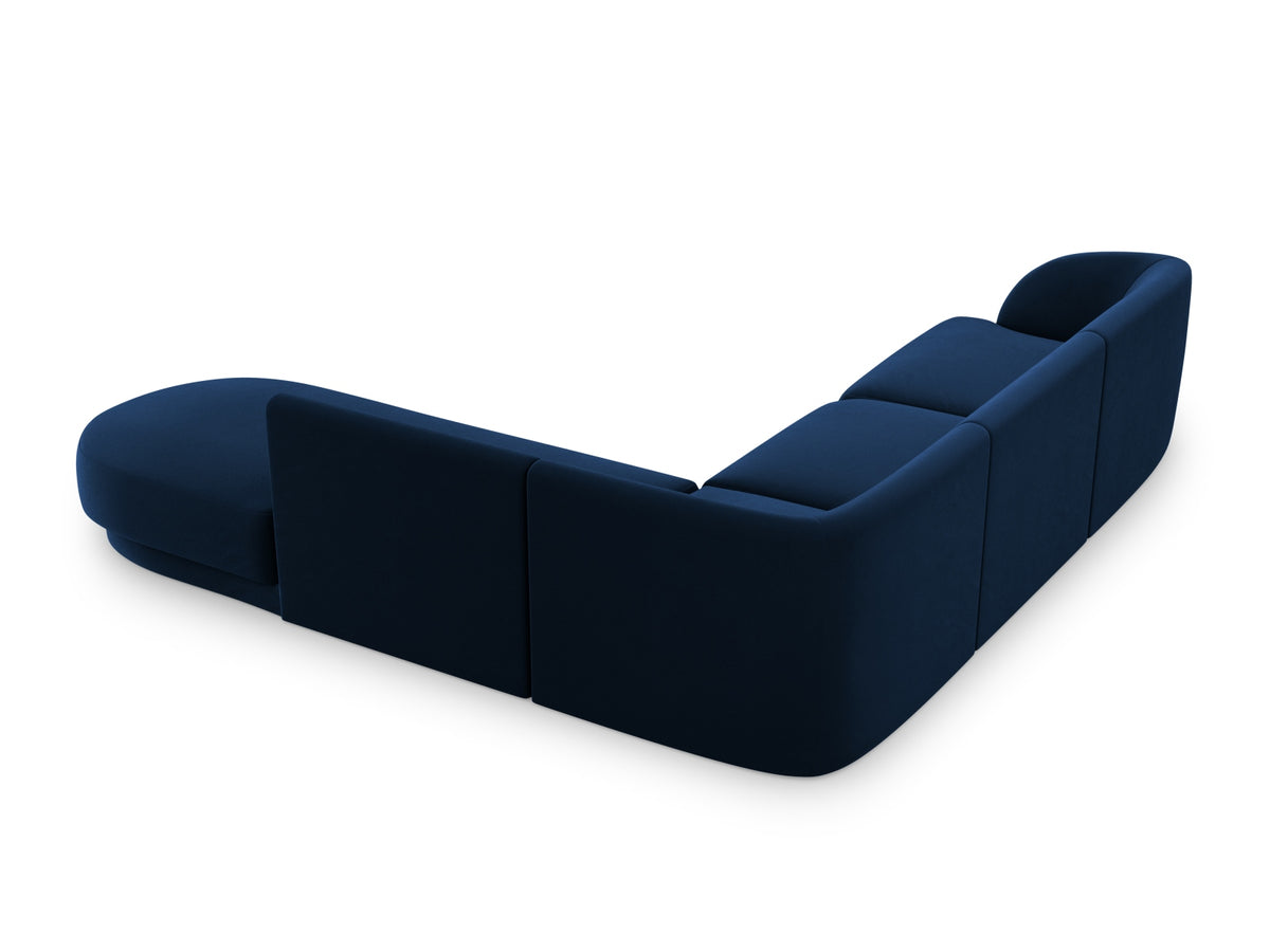 Miley Velour Ecksofa rechts 6 Sitzer in Royal Blue-Bluvel präsentiert im Onlineshop von KAQTU Design AG. Ecksofa rechts ist von Micadoni