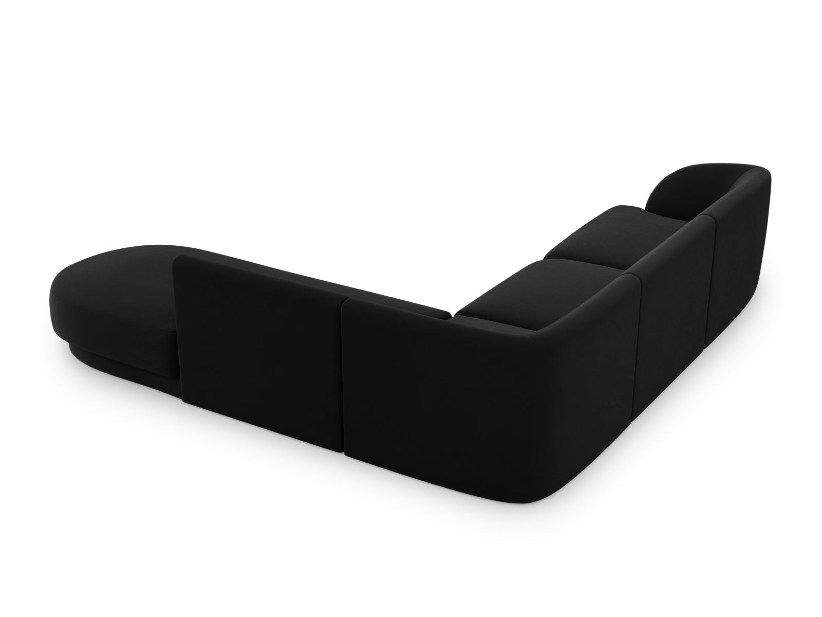 Erleben Sie das elegante Miley Velour Ecksofa rechts für 6 Personen von Micadoni – der perfekte Mix aus Komfort und modernem Design für Ihr Wohnzimmer.
