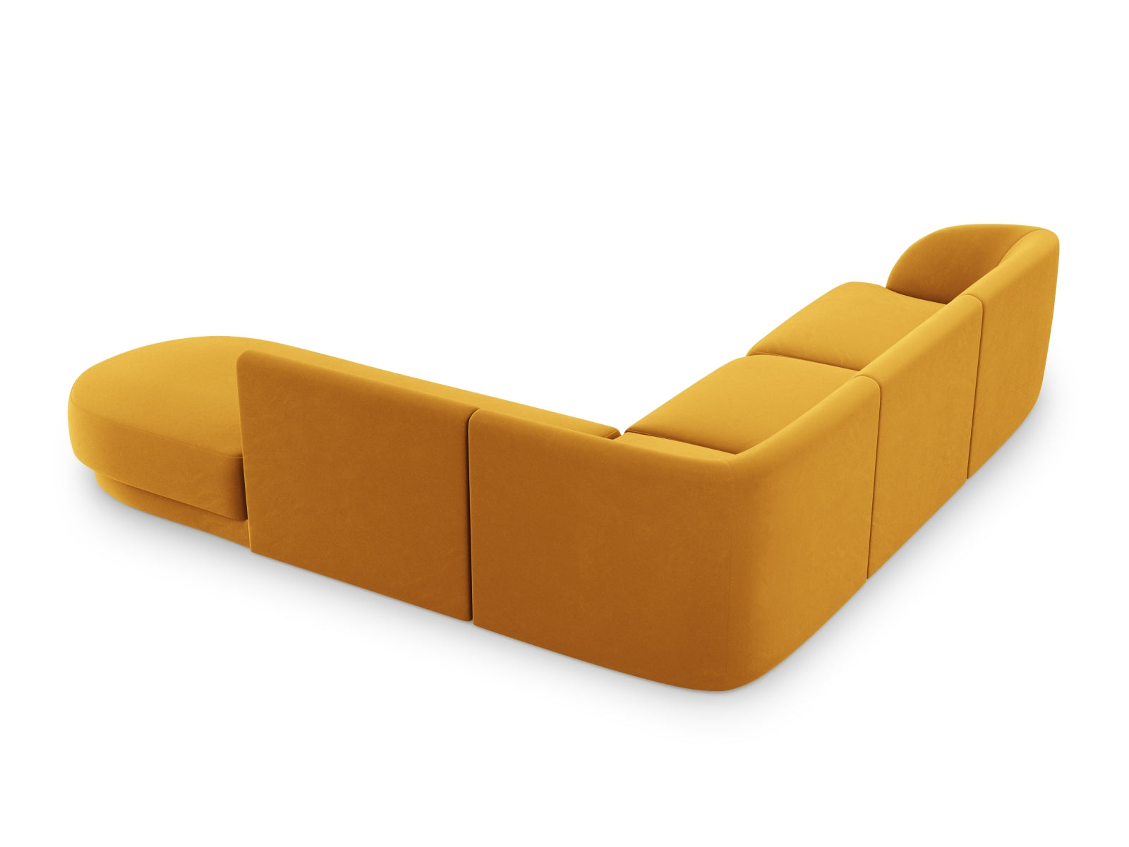 Erleben Sie das elegante Miley Velour Ecksofa rechts für 6 Personen von Micadoni – der perfekte Mix aus Komfort und modernem Design für Ihr Wohnzimmer.