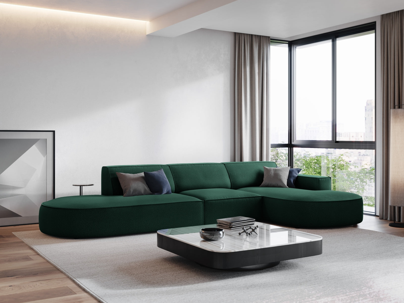 Entdecken Sie das Jodie Ecksofa von Micadoni – stilvoll, modular und perfekt für Ihr modernes Wohnzimmer. Komfort und Eleganz vereint!