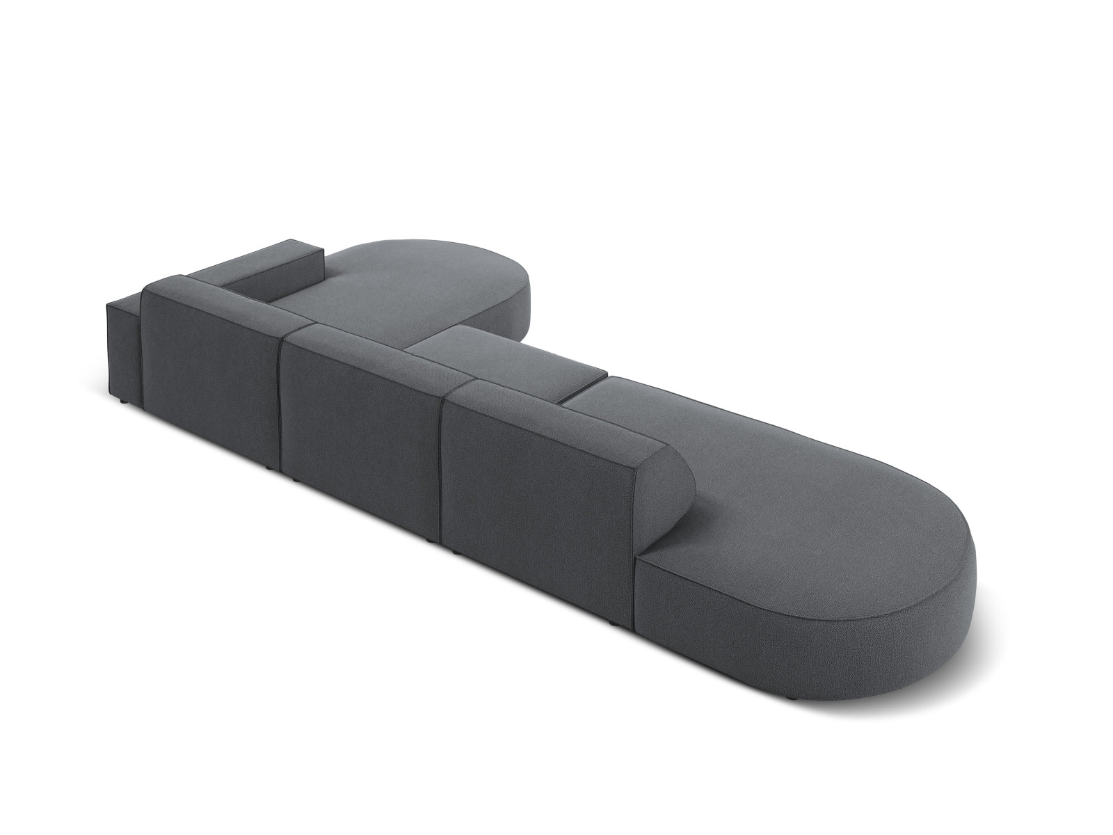 Erleben Sie das Jodie Ecksofa rechts 4 Sitzer von Micadoni – ein elegantes, modulares Sofa, das Komfort und Stil in Ihr Wohnzimmer bringt.