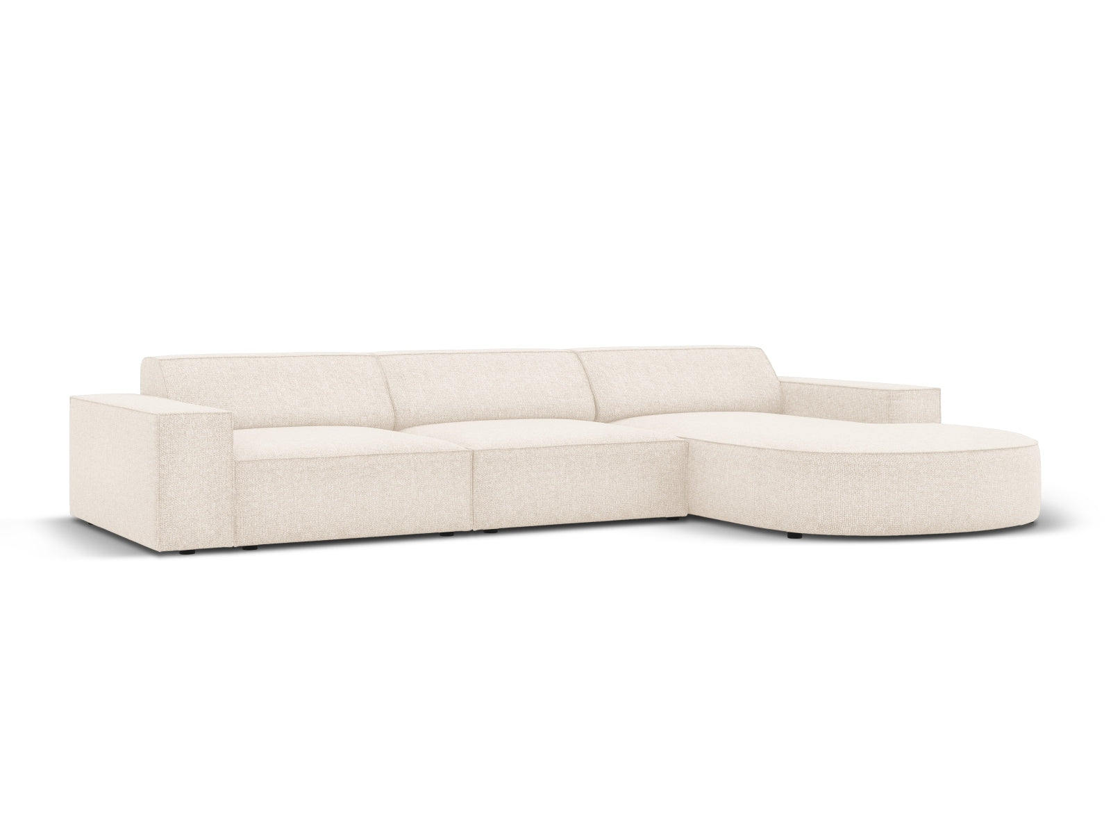 Entdecken Sie das Jodie Ecksofa von Micadoni: ein stilvolles, modulares 4-Sitzer Sofa, das Komfort, Funktionalität und Pflegeleichtigkeit vereint.