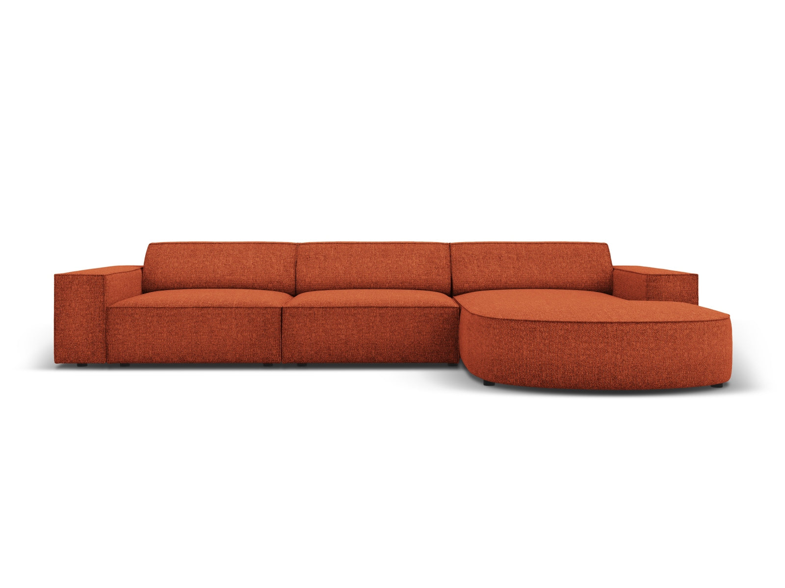 Erleben Sie das Jodie Ecksofa rechts 4 Sitzer von Micadoni – ein elegantes, modulares Sofa, das Komfort und Stil in Ihr Wohnzimmer bringt.