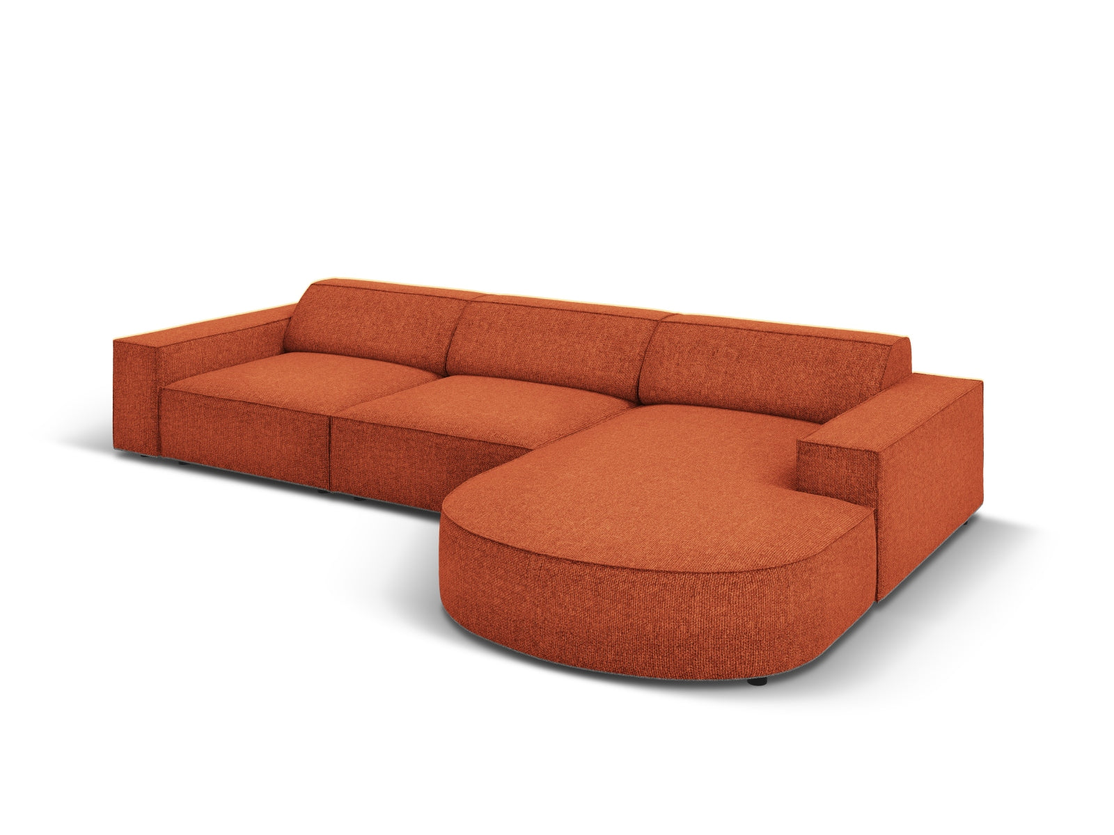 Erleben Sie das Jodie Ecksofa rechts 4 Sitzer von Micadoni – ein elegantes, modulares Sofa, das Komfort und Stil in Ihr Wohnzimmer bringt.