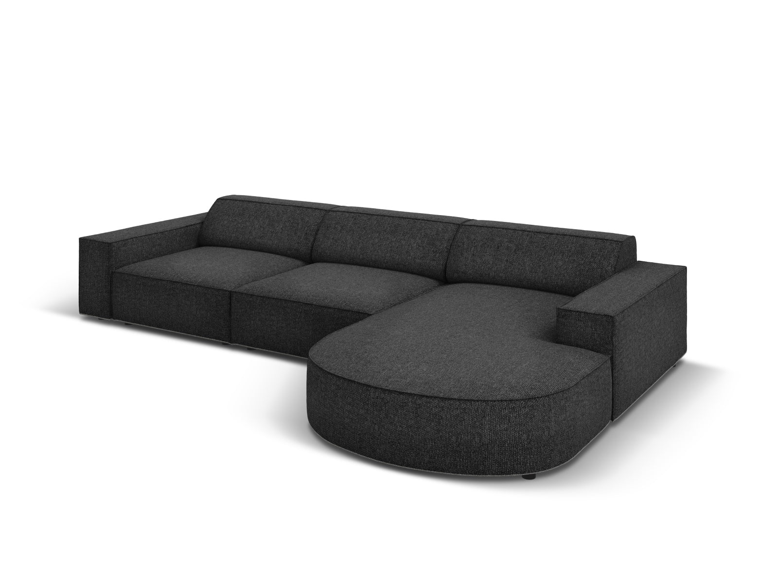 Erleben Sie das Jodie Ecksofa von Micadoni: ein stilvolles, modulares 4-Sitzer Sofa, das Komfort, Funktionalität und Pflegeleichtigkeit vereint.