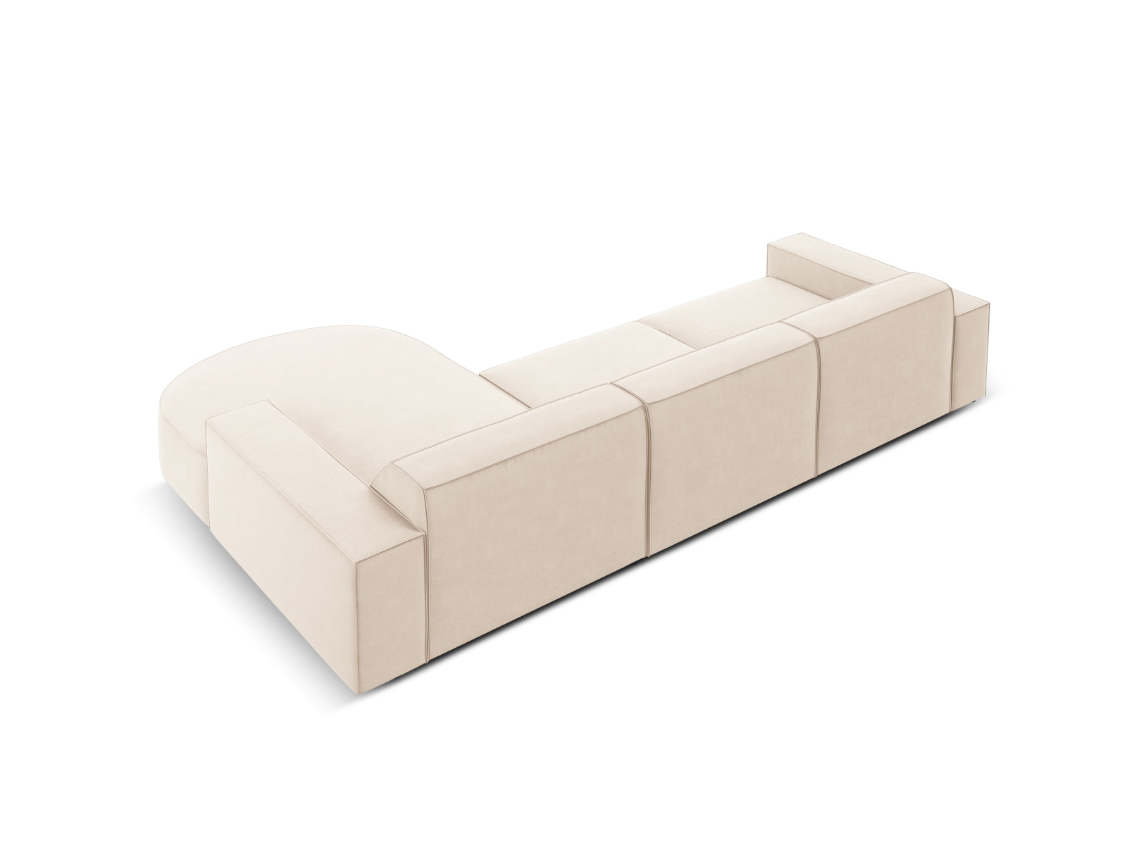 Erleben Sie das Jodie Velour Ecksofa rechts von Micadoni – ein elegantes 4-Sitzer Sofa, das höchsten Komfort und vielseitige Gestaltungsmöglichkeiten bietet.