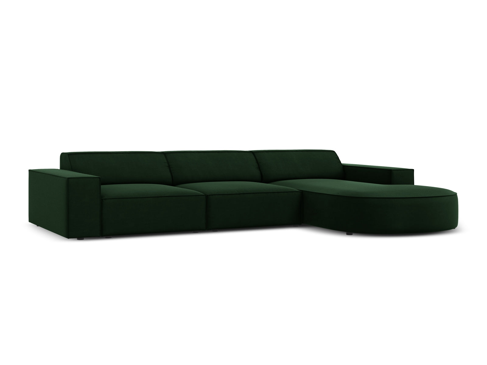 Erleben Sie das Jodie Velour Ecksofa rechts von Micadoni – ein modulares 4-Sitzer Sofa, das Komfort, Stil und Anpassungsfähigkeit vereint.