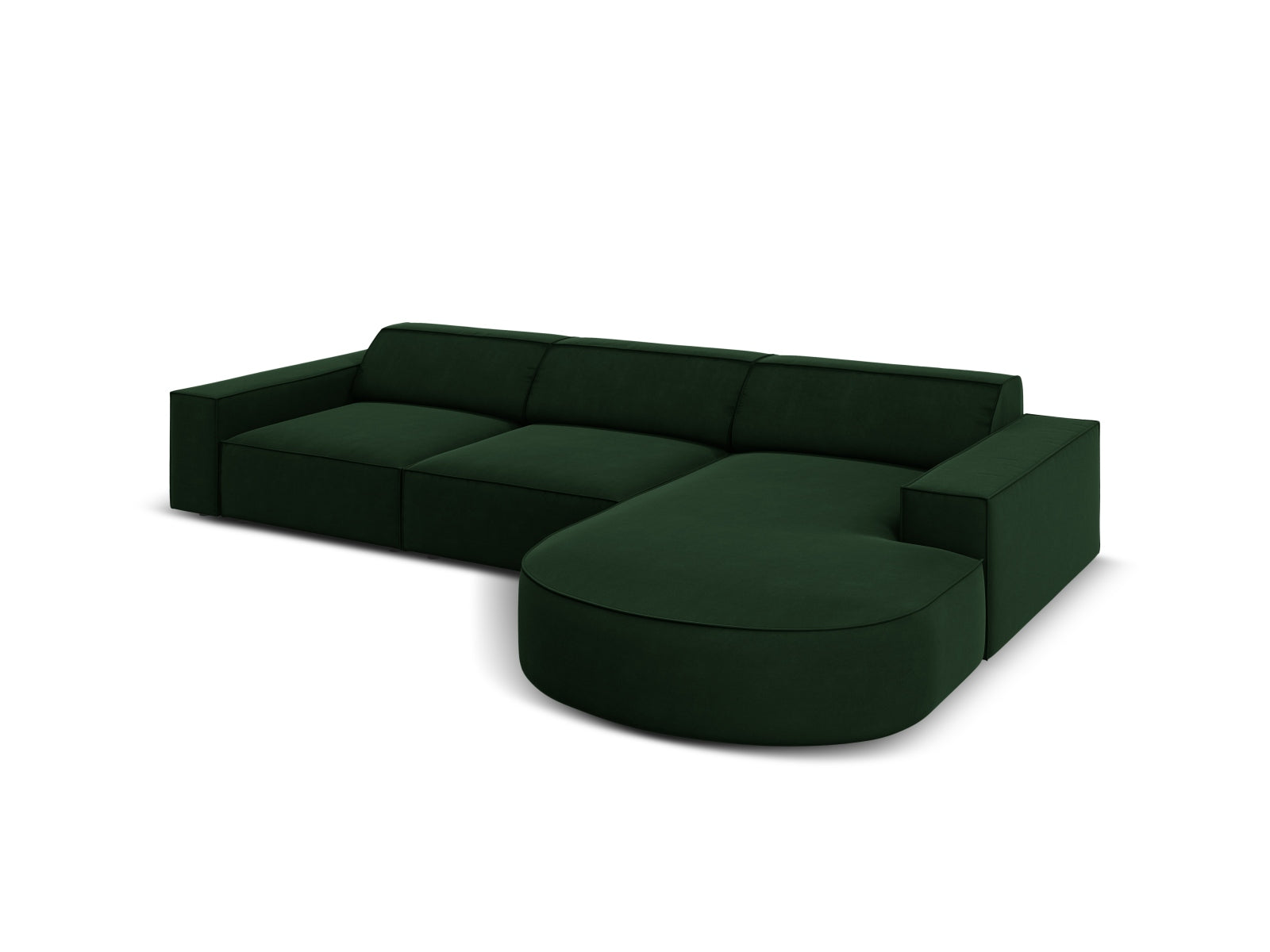 Entdecken Sie das Jodie Velour Ecksofa rechts von Micadoni – ein elegantes 4-Sitzer Sofa, das durch sein modulares Design und hochwertigen Veloursstoff besticht.