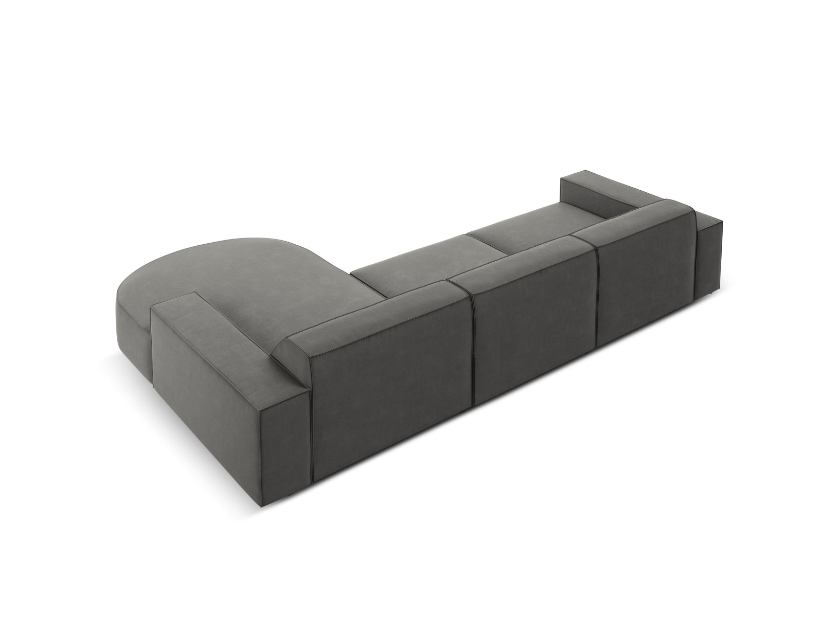 Erleben Sie das Jodie Velour Ecksofa rechts von Micadoni – ein elegantes 4-Sitzer Sofa, das höchsten Komfort und vielseitige Gestaltungsmöglichkeiten bietet.
