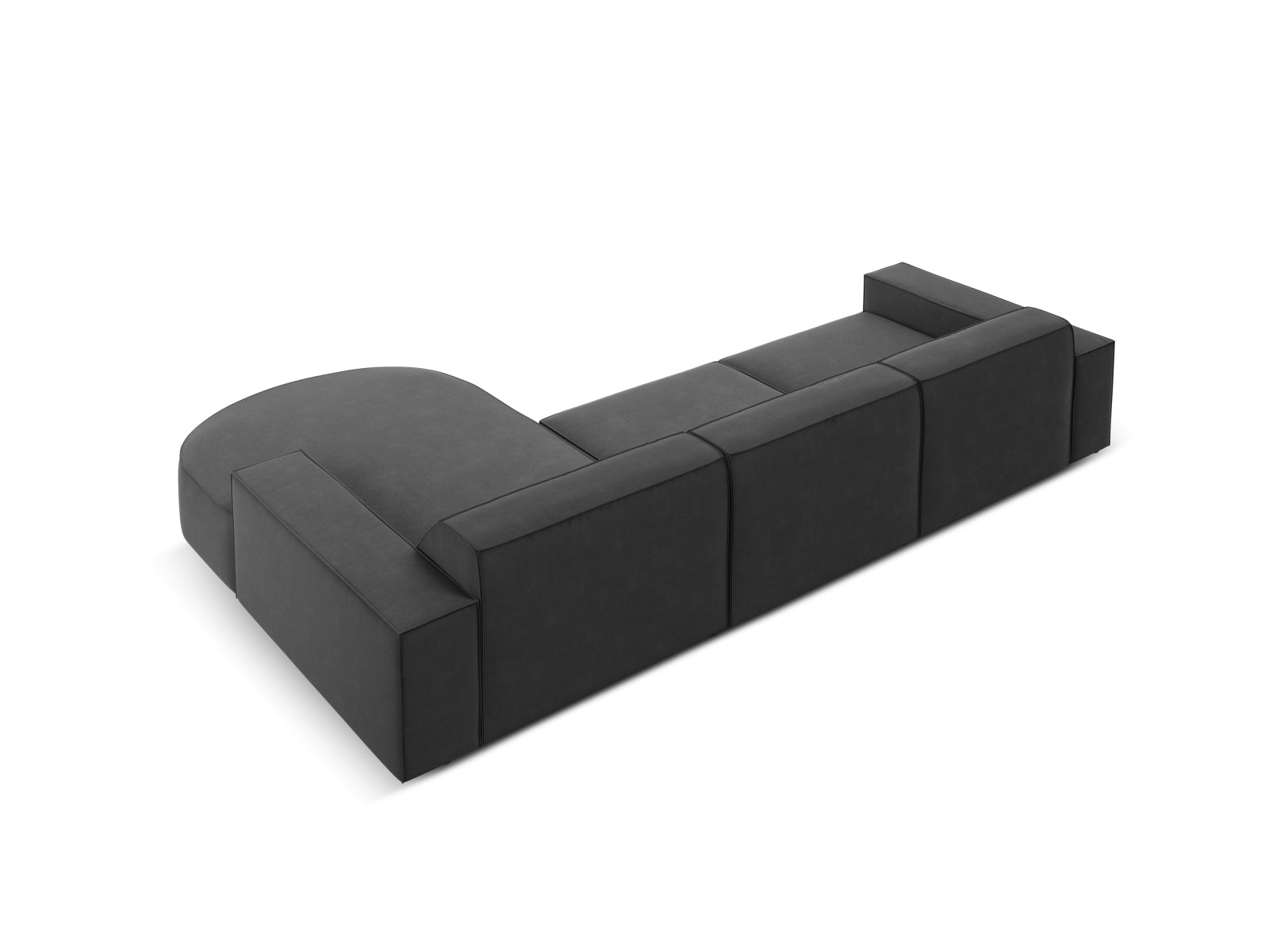 Erleben Sie das Jodie Velour Ecksofa rechts von Micadoni – ein elegantes 4-Sitzer Sofa, das höchsten Komfort und vielseitige Gestaltungsmöglichkeiten bietet.