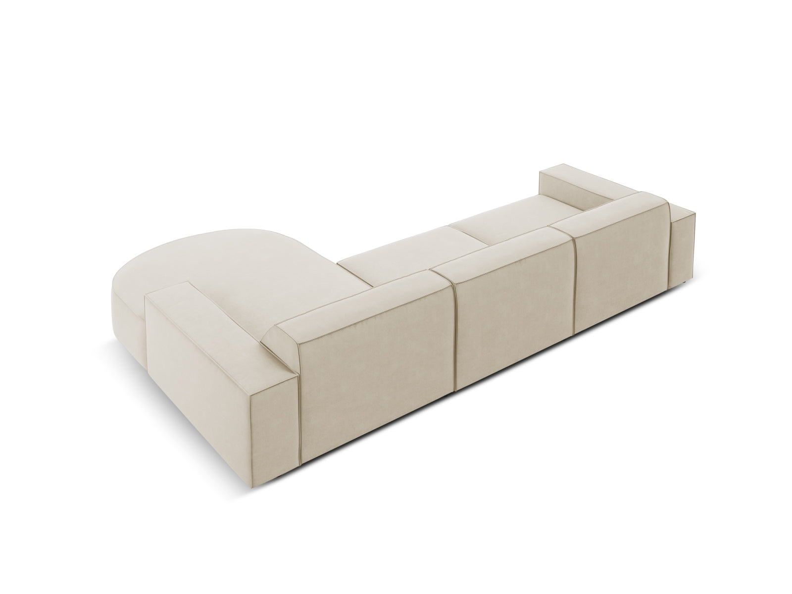 Erleben Sie das Jodie Velour Ecksofa rechts von Micadoni – ein elegantes 4-Sitzer Sofa, das höchsten Komfort und vielseitige Gestaltungsmöglichkeiten bietet.