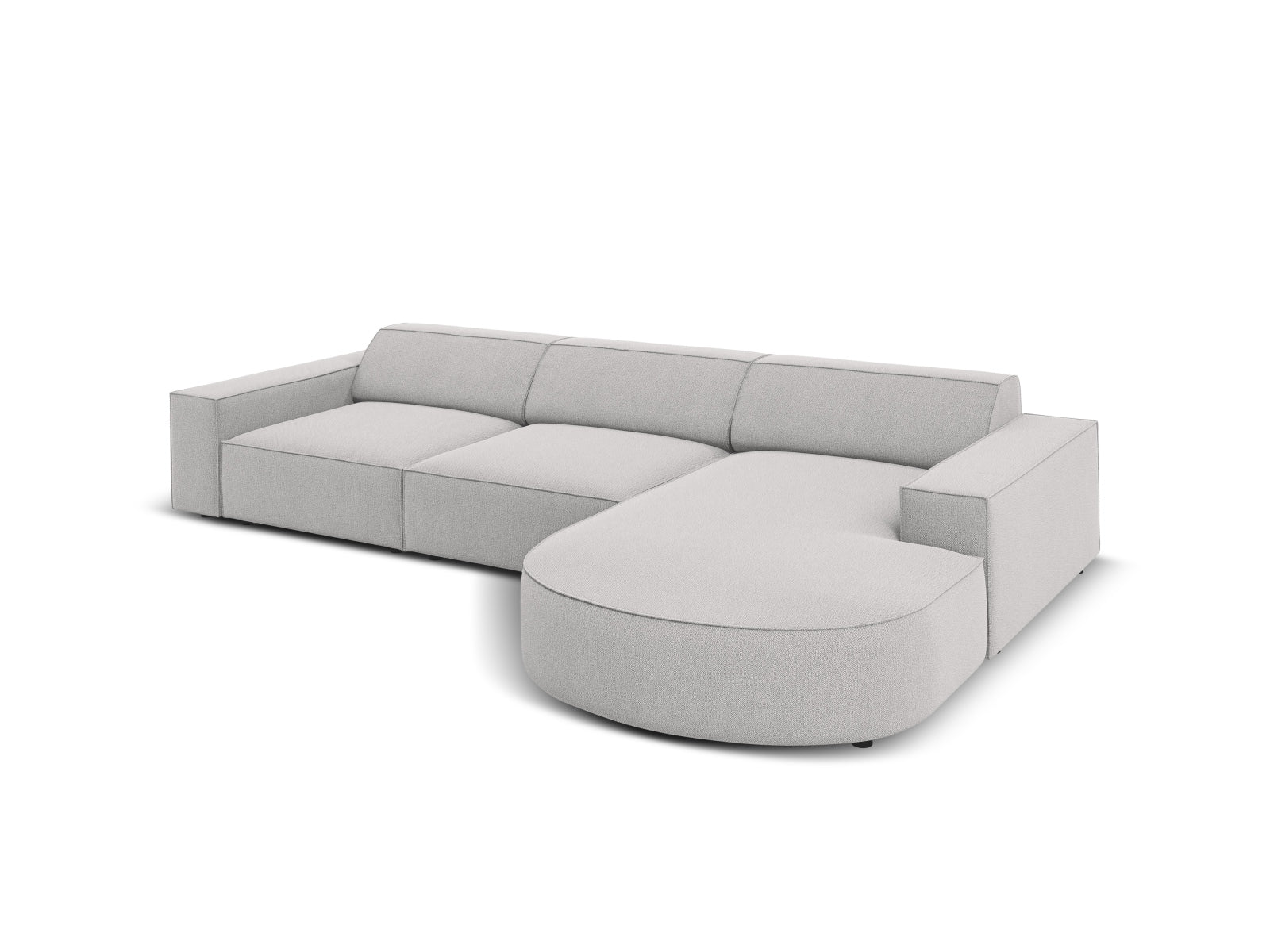 Entdecken Sie das Jodie Ecksofa von Micadoni: ein stilvolles, modulares 4-Sitzer Sofa, das Komfort, Funktionalität und Pflegeleichtigkeit vereint.