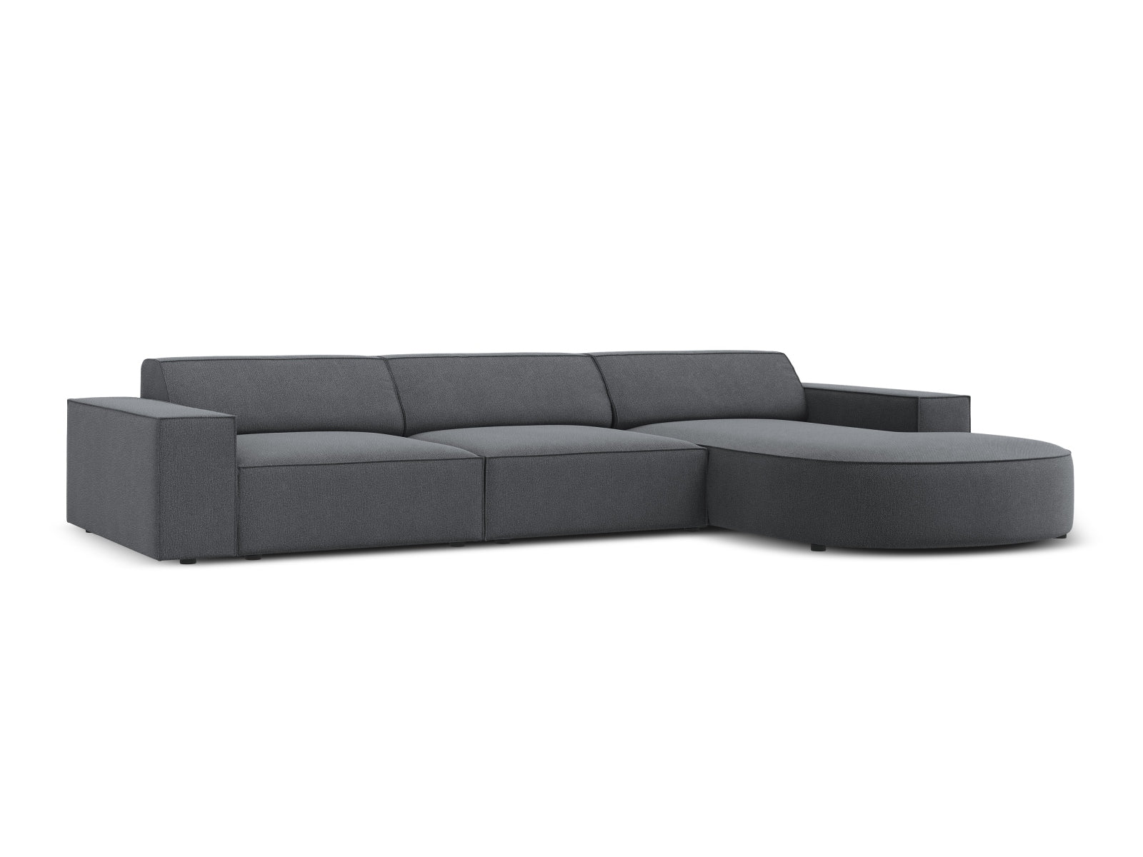 Erleben Sie das Jodie Ecksofa rechts 4 Sitzer von Micadoni – ein elegantes, modulares Sofa, das Komfort und Stil in Ihr Zuhause bringt.