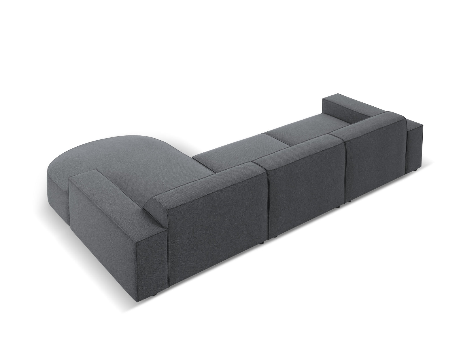 Erleben Sie das Jodie Ecksofa rechts 4 Sitzer von Micadoni – ein elegantes, modulares Sofa, das Komfort und Stil in Ihr Wohnzimmer bringt.
