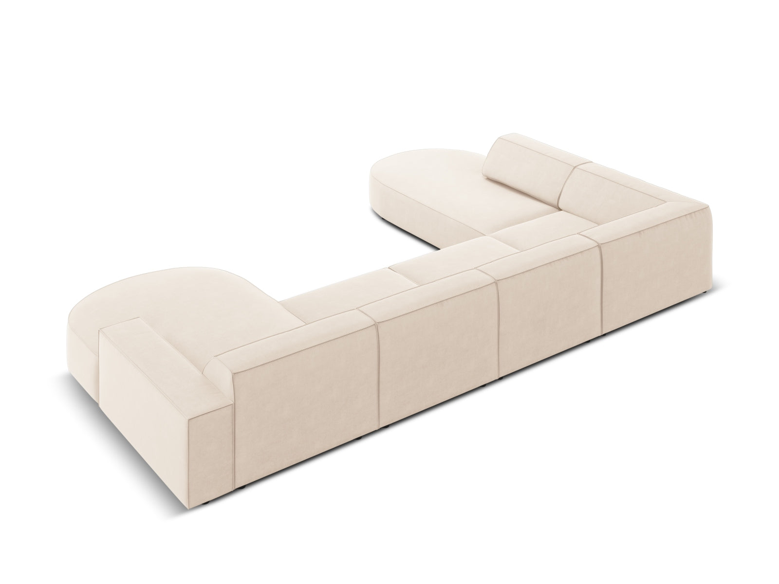 Entdecken Sie das Jodie Velour 7-Sitzer Ecksofa links von Micadoni. Stilvoll, anpassbar und ideal für Familien und Freunde. Komfort trifft Eleganz!