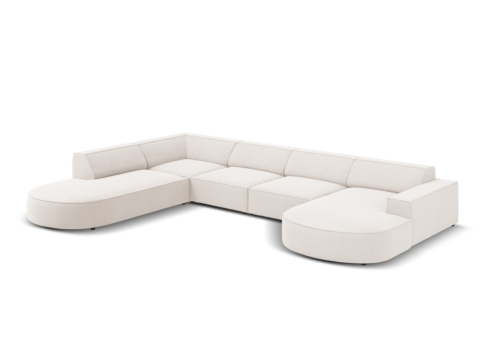Erleben Sie das Jodie 7-Sitzer Ecksofa von Micadoni – ein elegantes, modulares Sofa, das Komfort und Stil in Ihr Zuhause bringt!