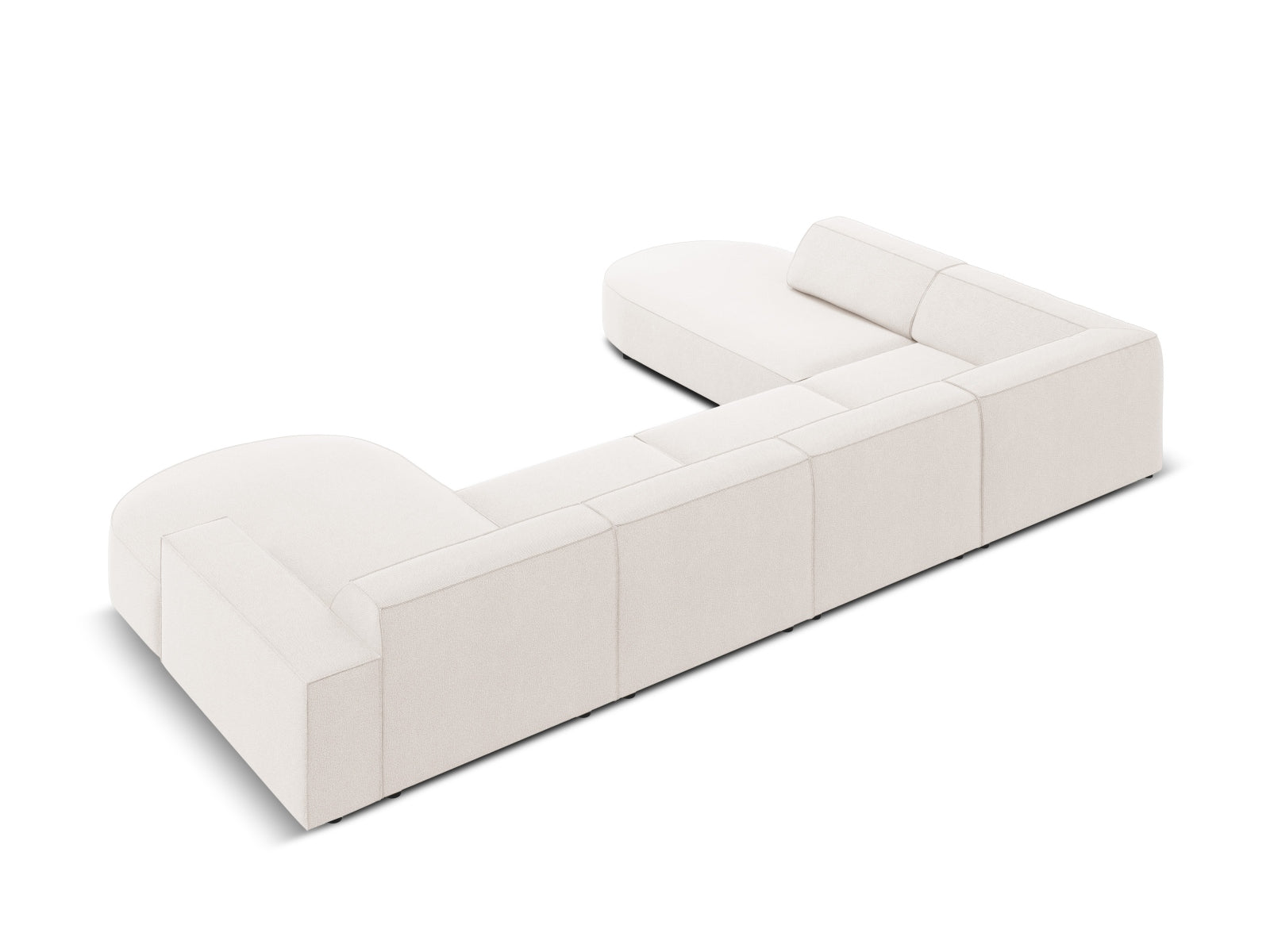 Entdecken Sie das Jodie 7-Sitzer Ecksofa von Micadoni – ein stilvolles, modulares Sofa, das Ihr Wohnzimmer in eine Oase des Komforts verwandelt!