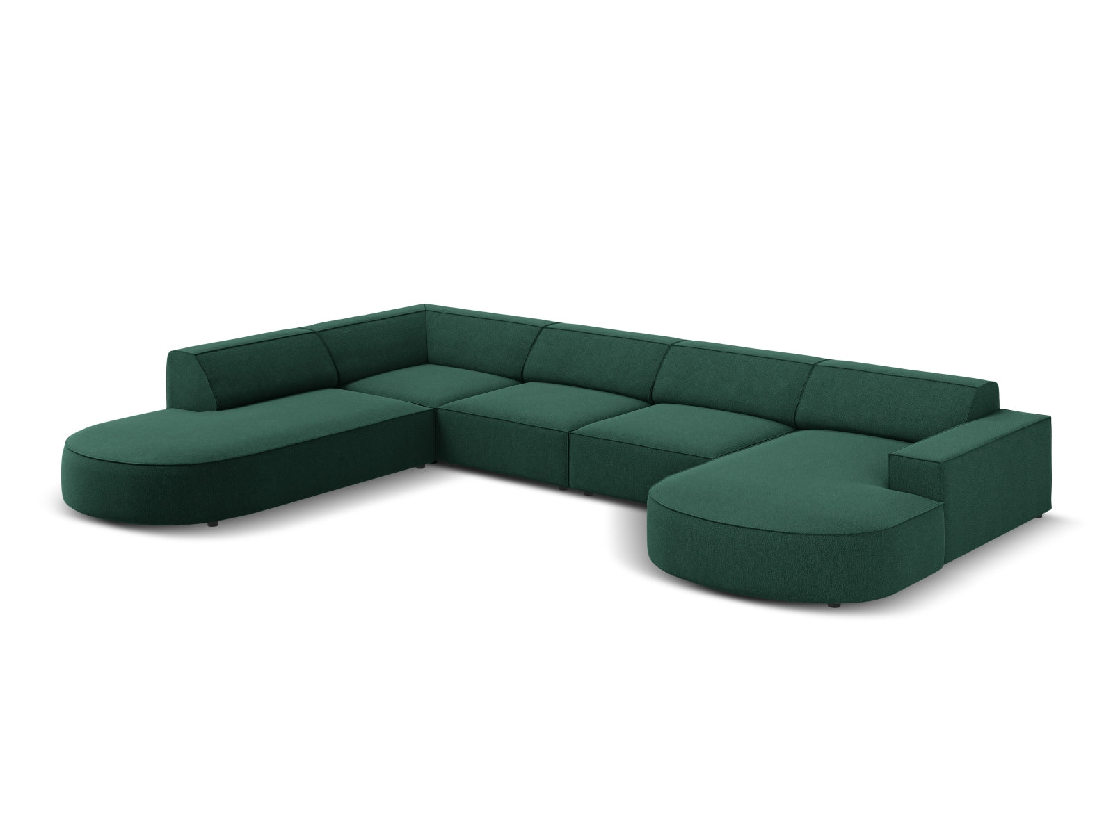 Erleben Sie das Jodie Modulares Panoramic Ecksofa links von Micadoni – ein elegantes 7-Sitzer Sofa, das Stil, Komfort und Anpassungsfähigkeit vereint.