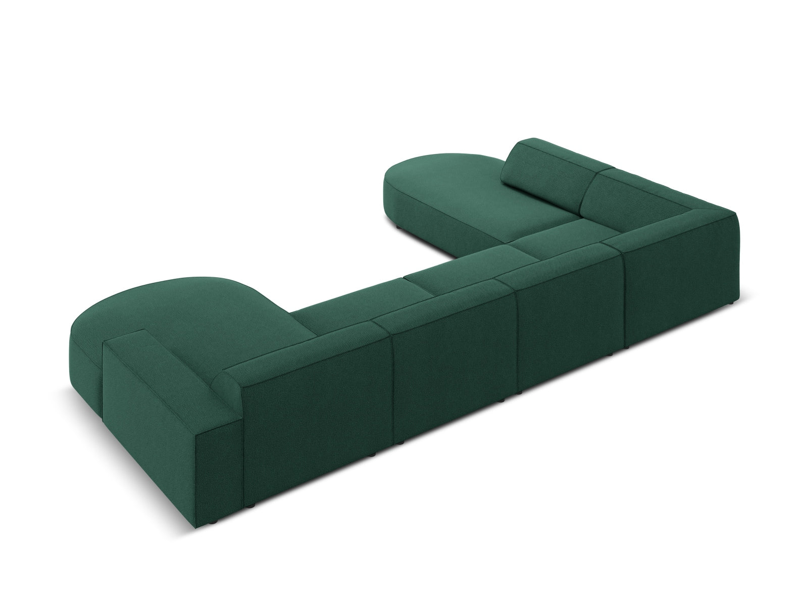 Entdecken Sie das Jodie Modulares Panoramic Ecksofa links 7 Sitzer von Micadoni – ein stilvolles Sofa, das Komfort und individuelle Gestaltungsmöglichkeiten bietet.