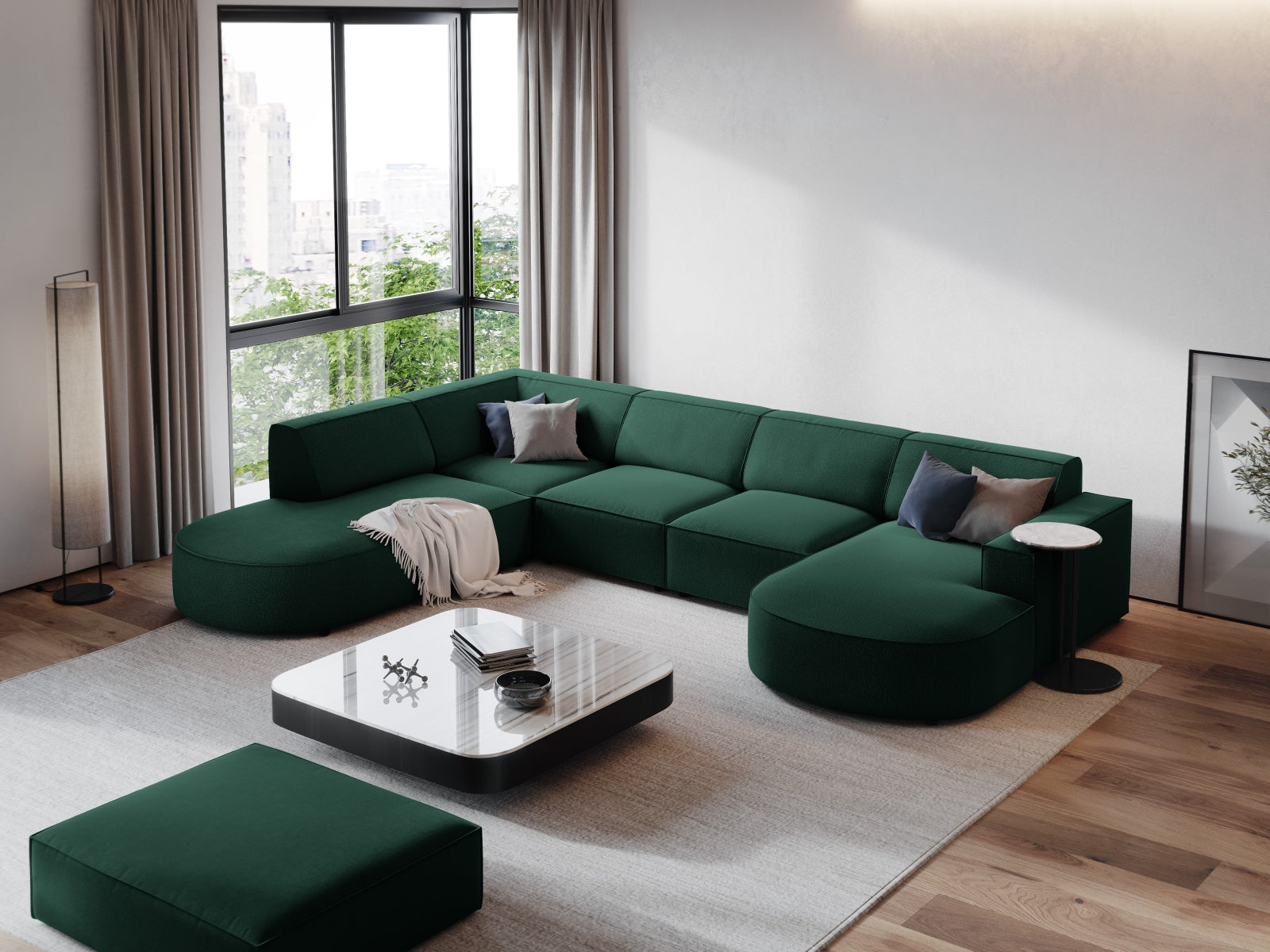 Entdecken Sie das stilvolle Jodie Ecksofa von Micadoni – ein 7-Sitzer mit modernem Design, modularer Flexibilität und hohem Komfort für Ihr Zuhause.