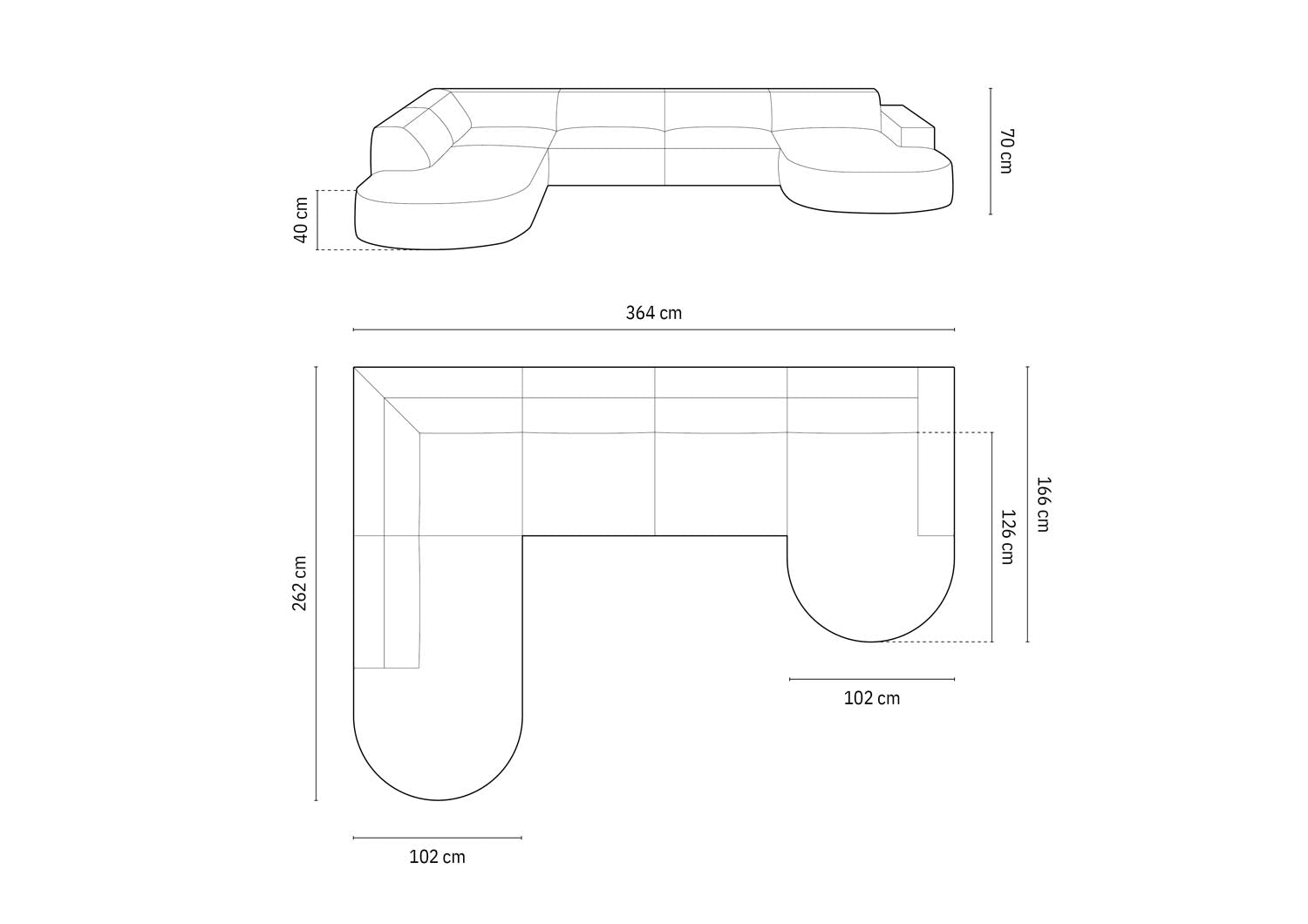 Entdecken Sie das Jodie Modulares Panoramic Ecksofa links 7 Sitzer von Micadoni – stilvolles Design, anpassbare Module und erstklassiger Komfort für Ihr Zuhause.