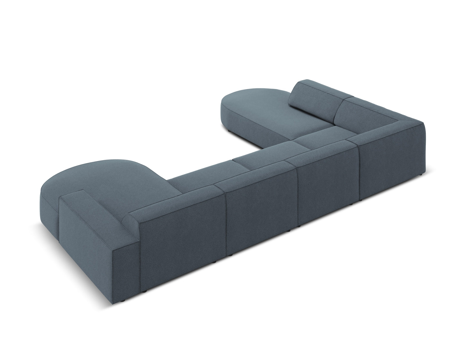 Entdecken Sie das Jodie Modulares Panoramic Ecksofa links 7 Sitzer von Micadoni – ein stilvolles Sofa, das Komfort und individuelle Gestaltungsmöglichkeiten bietet.