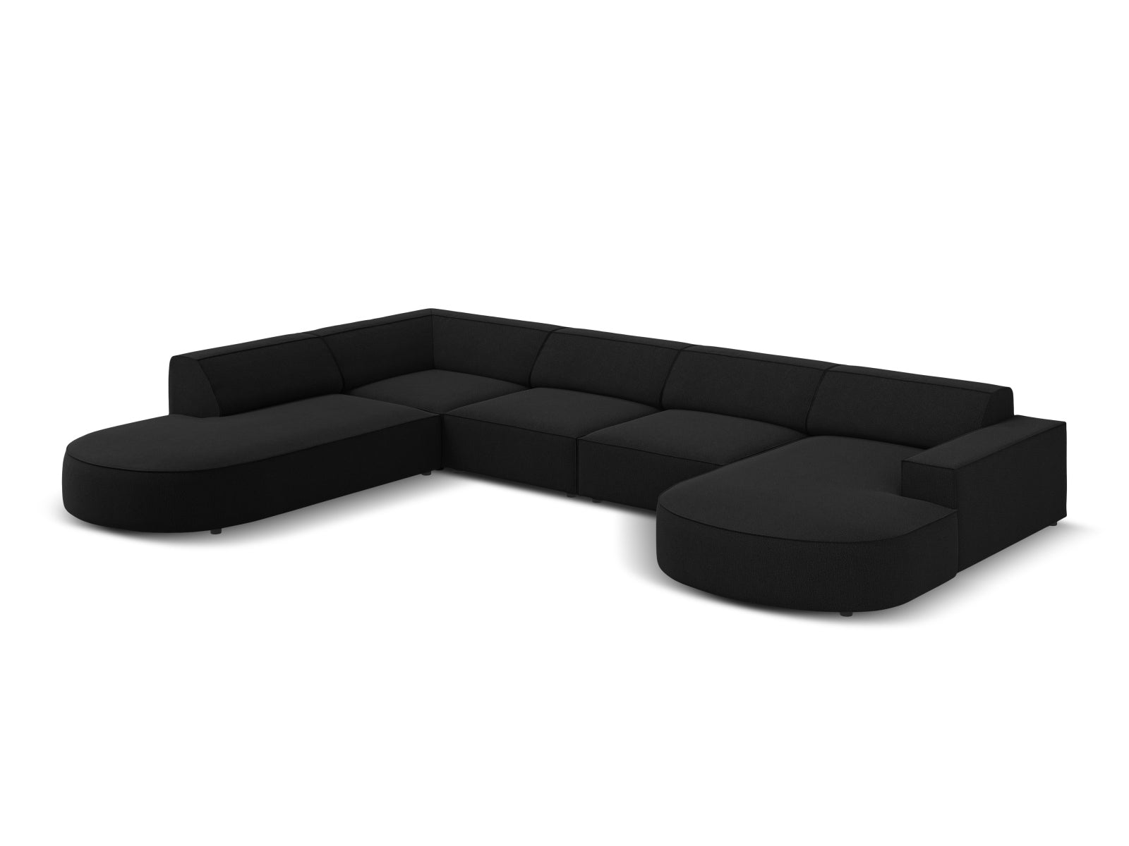 Erleben Sie das Jodie Modulares Panoramic Ecksofa links von Micadoni – ein elegantes 7-Sitzer Sofa, das Stil, Komfort und Anpassungsfähigkeit vereint.