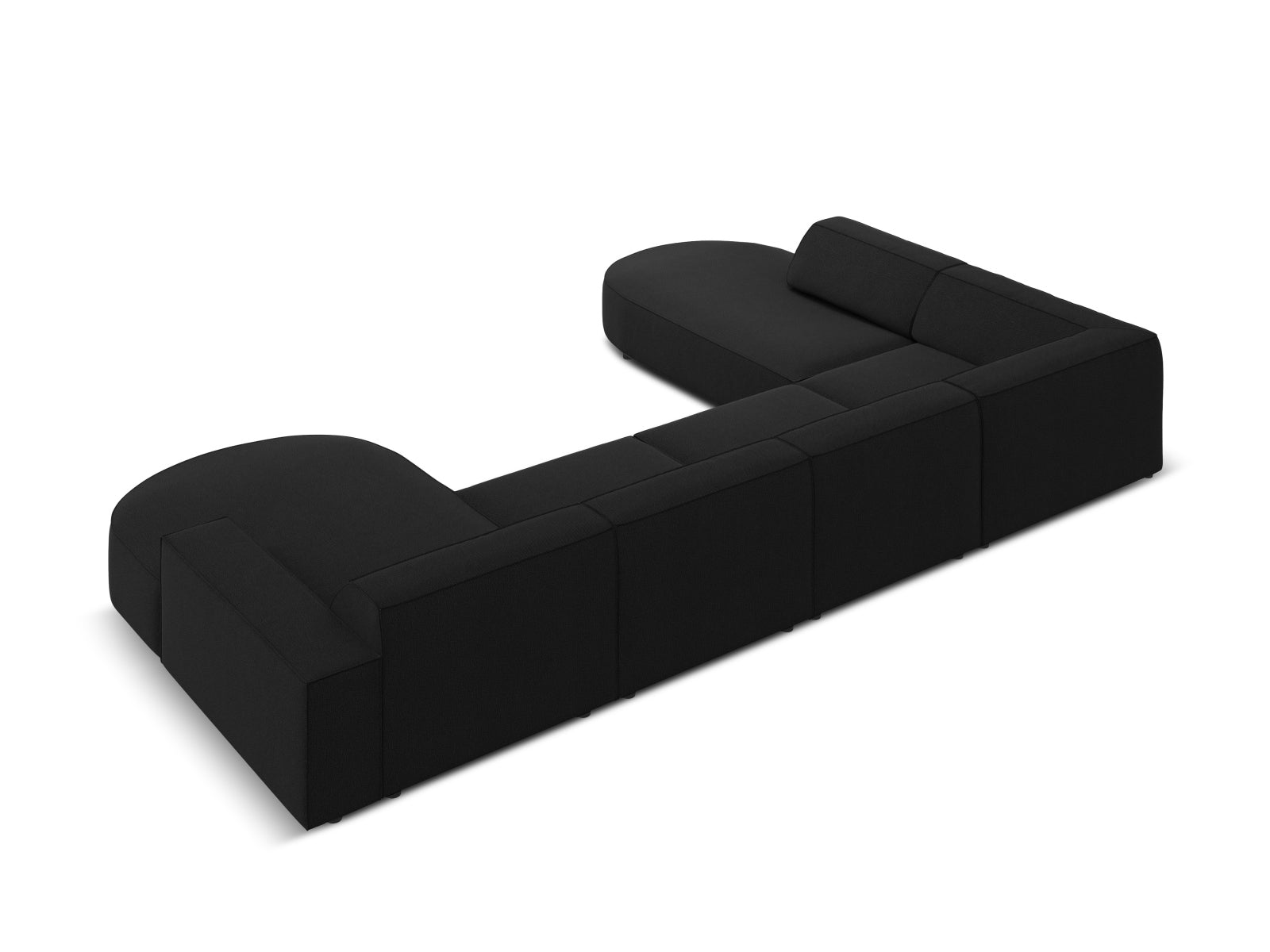 Entdecken Sie das Jodie Modulares Panoramic Ecksofa links 7 Sitzer von Micadoni – ein stilvolles Sofa, das Komfort und individuelle Gestaltungsmöglichkeiten bietet.
