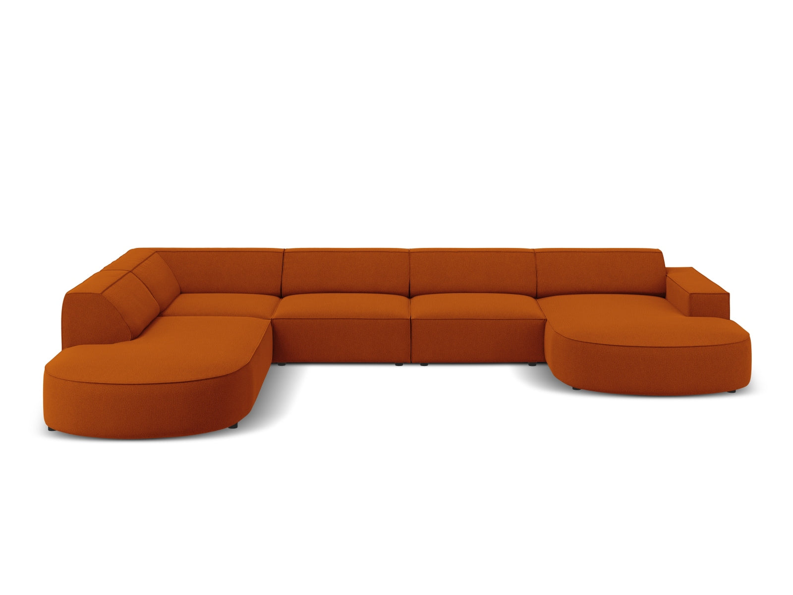 Erleben Sie das Jodie Modulares Panoramic Ecksofa links 7 Sitzer von Micadoni – ein elegantes, flexibles Sofa, das Komfort und Stil in Ihr Wohnzimmer bringt.