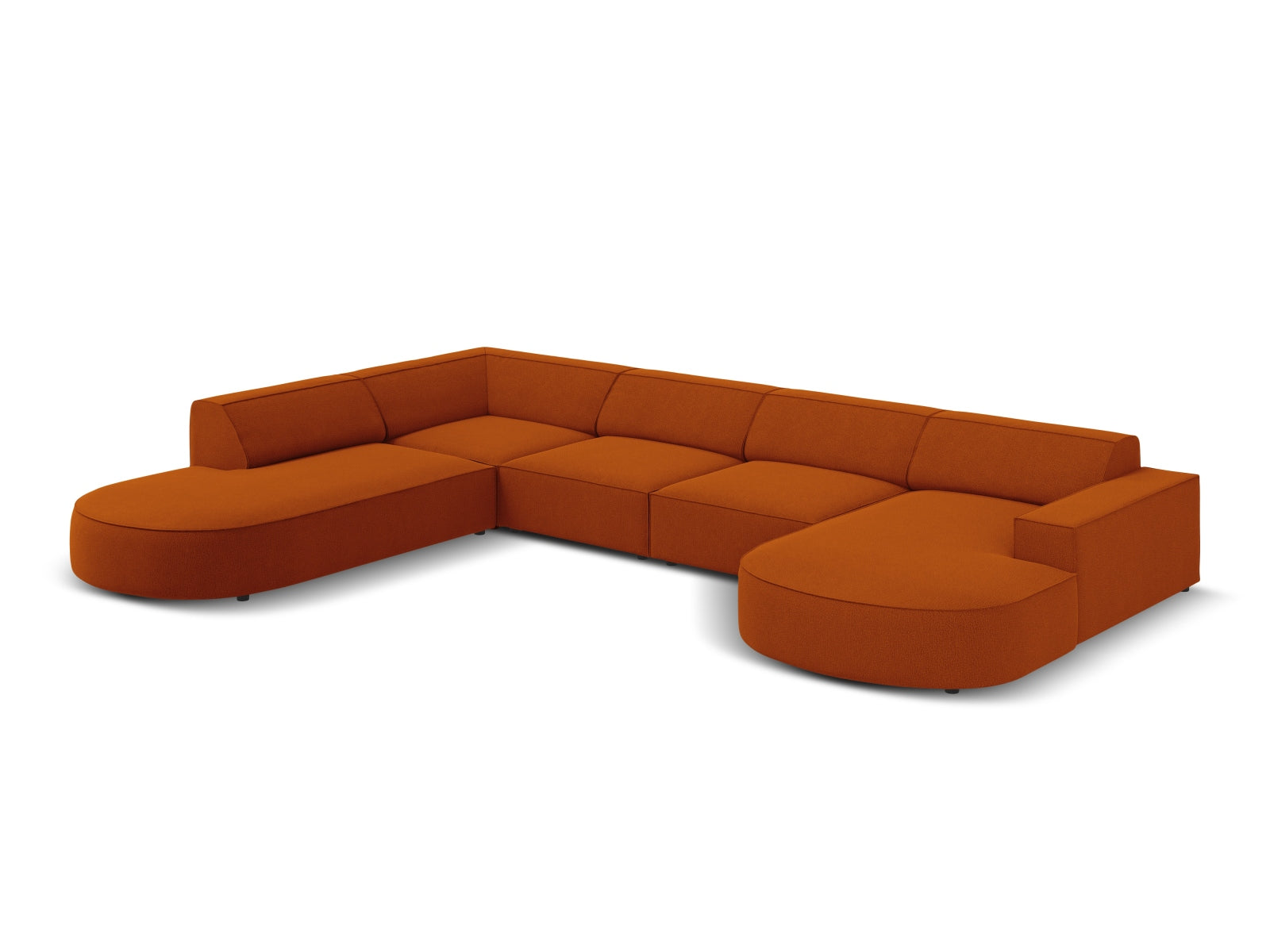 Entdecken Sie das Jodie Modulares Panoramic Ecksofa links 7 Sitzer von Micadoni – ein stilvolles, anpassbares Sofa für höchsten Komfort und einladende Wohnräume.