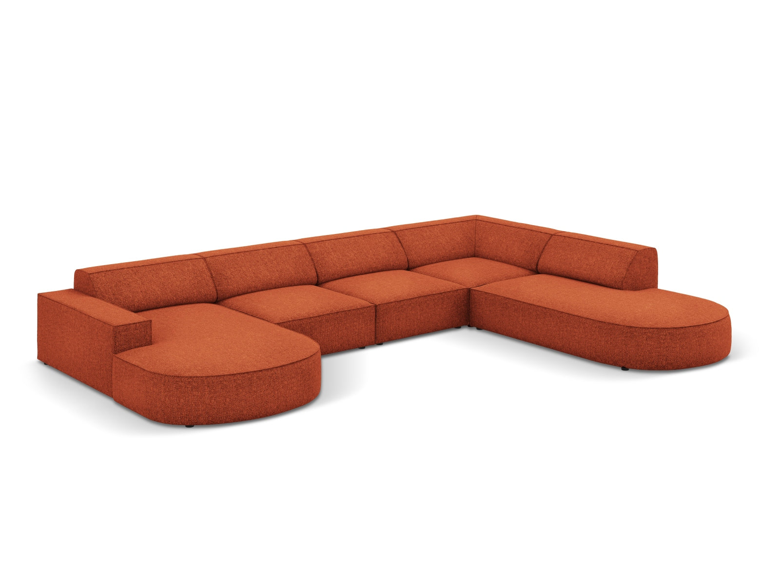 Entdecken Sie das stilvolle Jodie Ecksofa von Micadoni – ein 7-Sitzer mit modularem Design, ideal für Komfort und gesellige Abende.